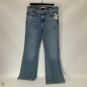 Jeans Wide Leg By 7 For All Mankind In Blue Denim, Size: 10