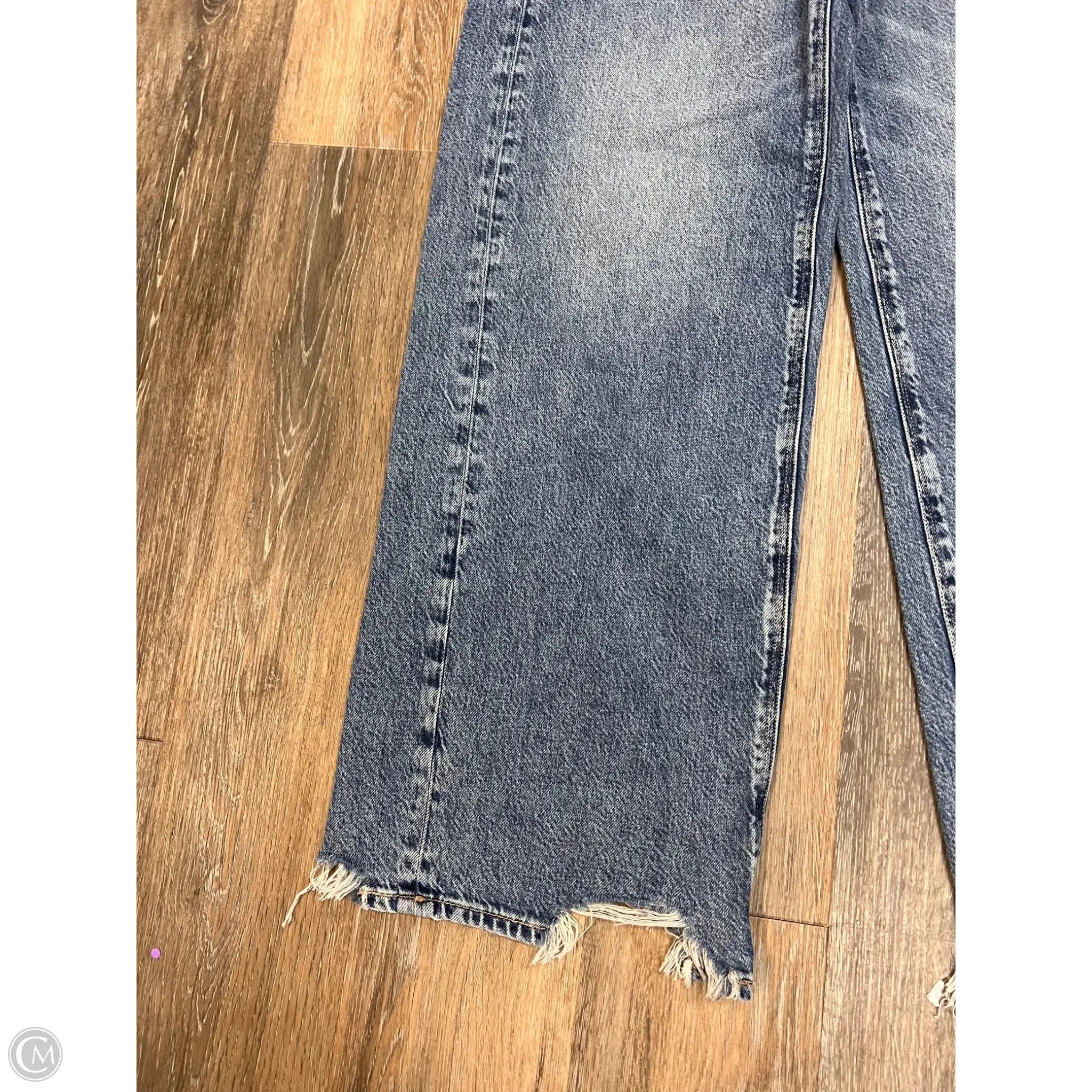 Jeans Wide Leg By American Eagle In Blue Denim, Size: 8