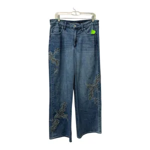 Jeans Wide Leg By Chicos In Blue, Size:12