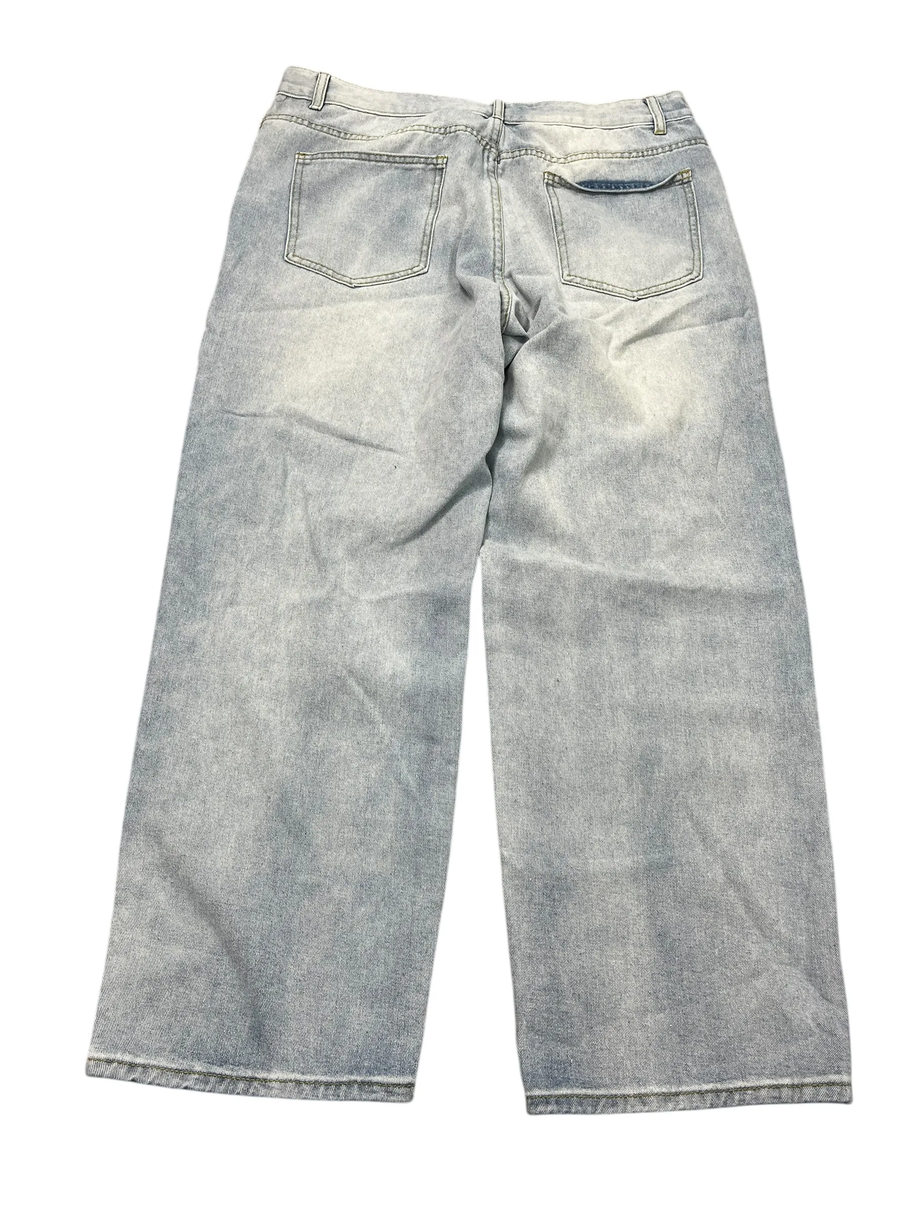 Jeans Wide Leg By Clothes Mentor In Blue Denim, Size:14