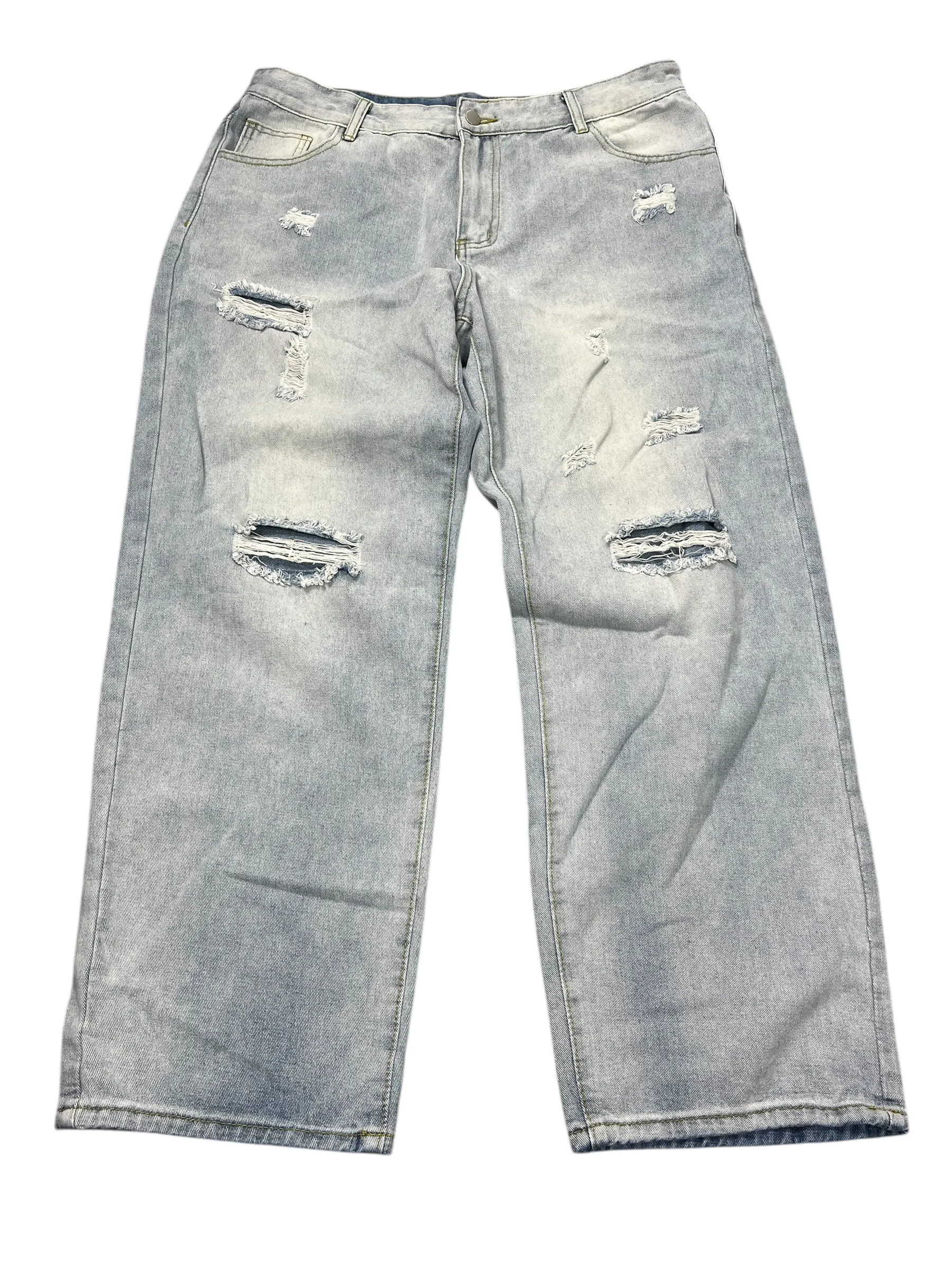 Jeans Wide Leg By Clothes Mentor In Blue Denim, Size:14
