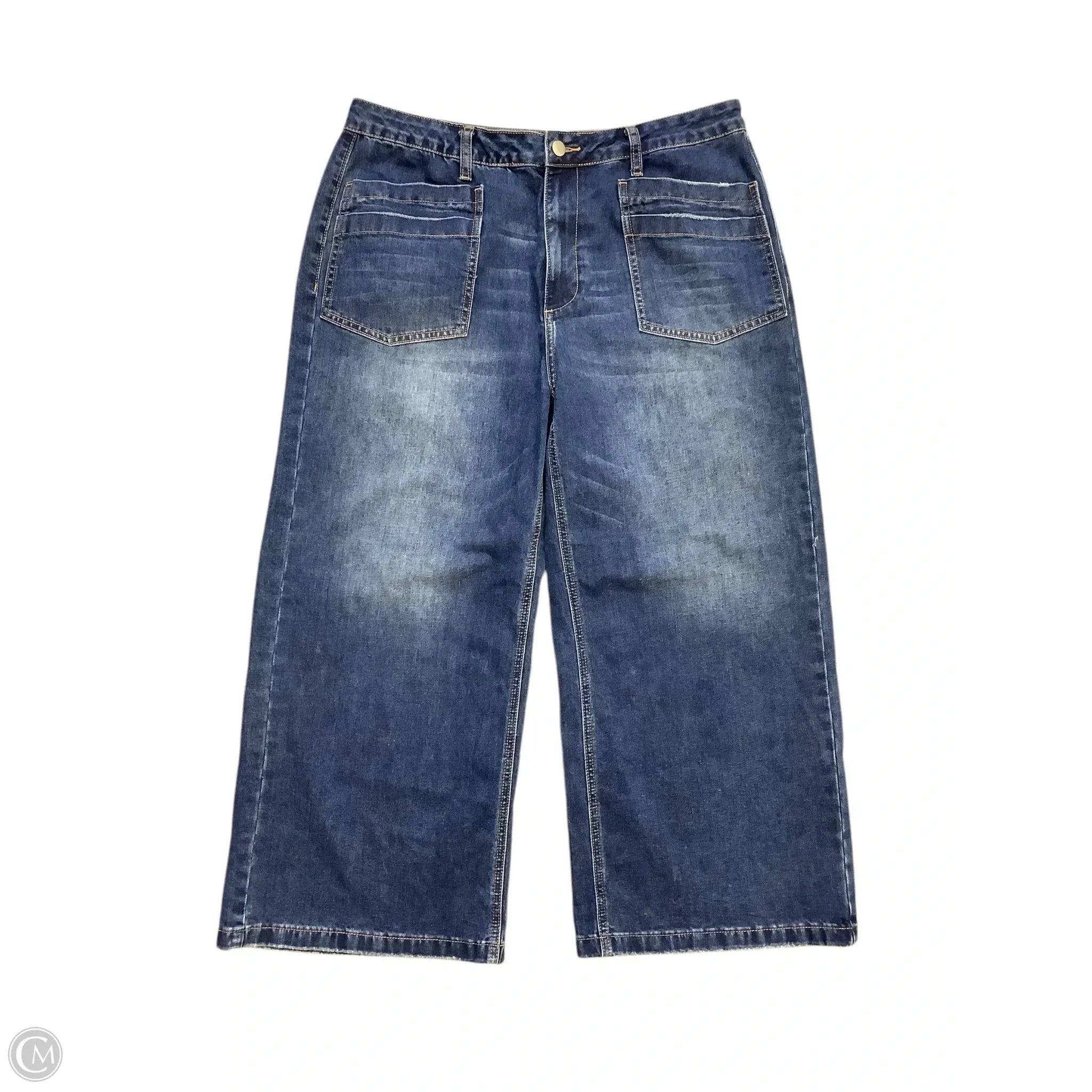 Jeans Wide Leg By Clothes Mentor In Blue, Size: Xl