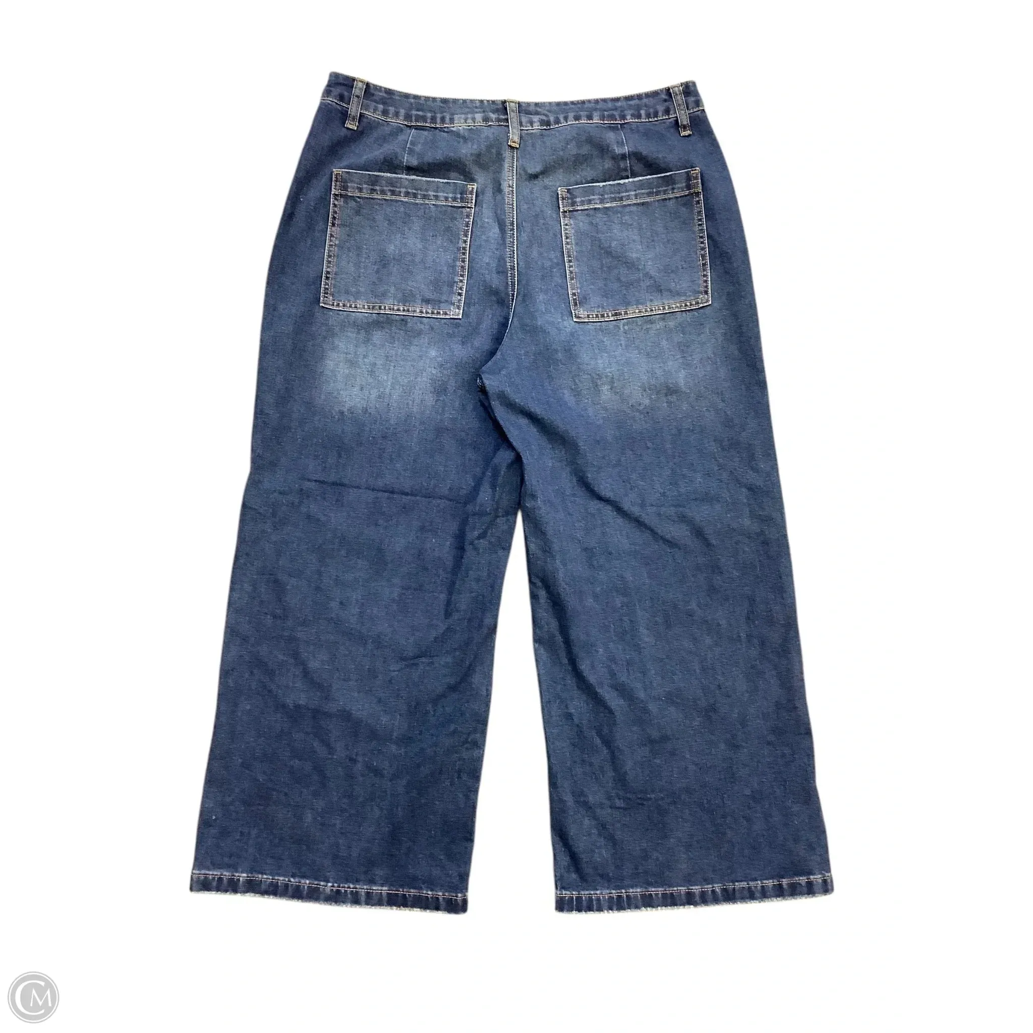 Jeans Wide Leg By Clothes Mentor In Blue, Size: Xl