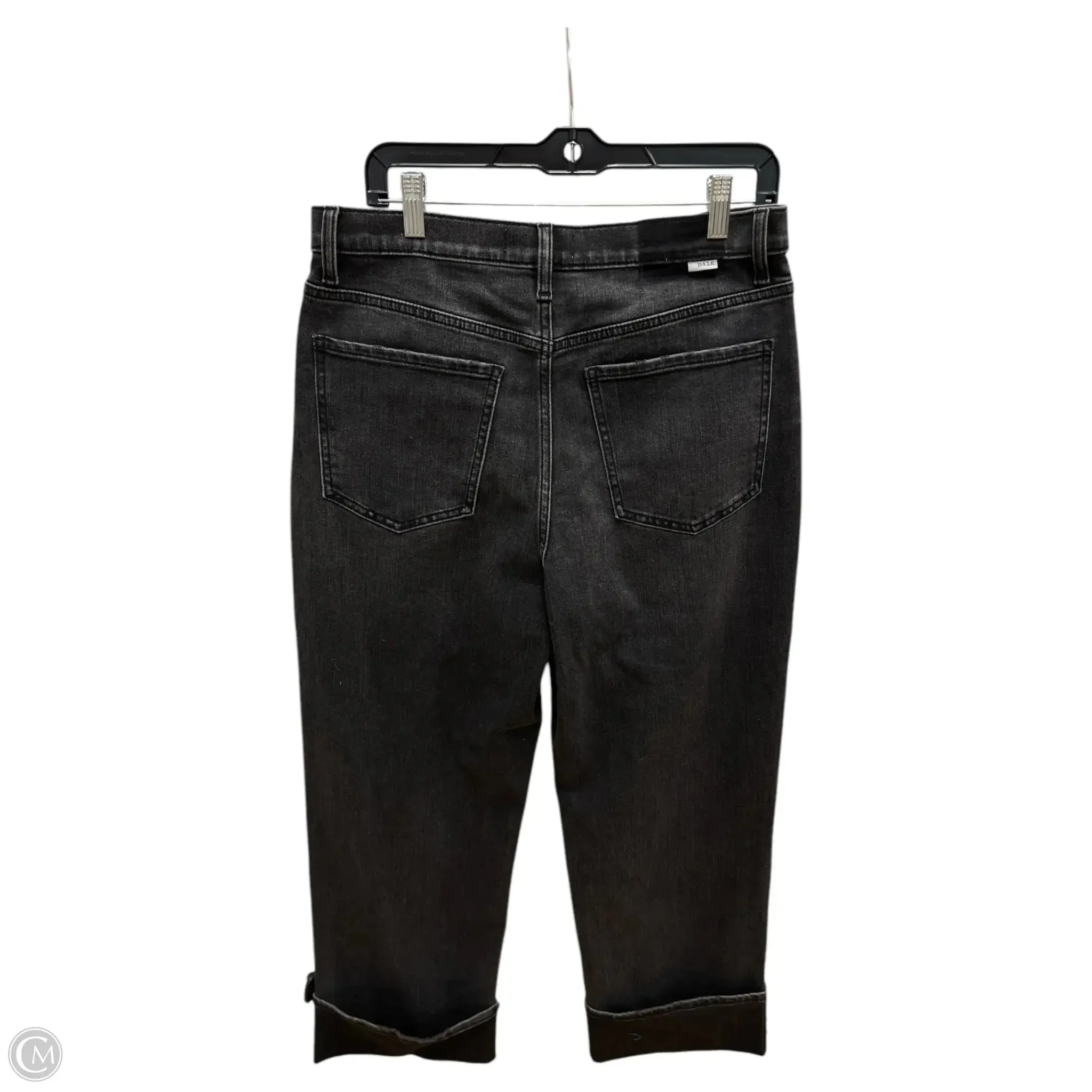 Jeans Wide Leg By Daze In Black Denim, Size: 30