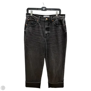 Jeans Wide Leg By Daze In Black Denim, Size: 30