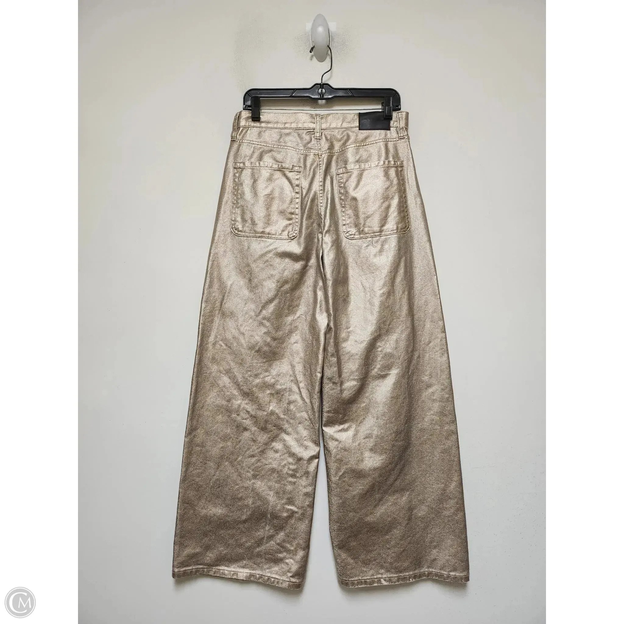 Jeans Wide Leg By Dkny In Gold, Size: 6