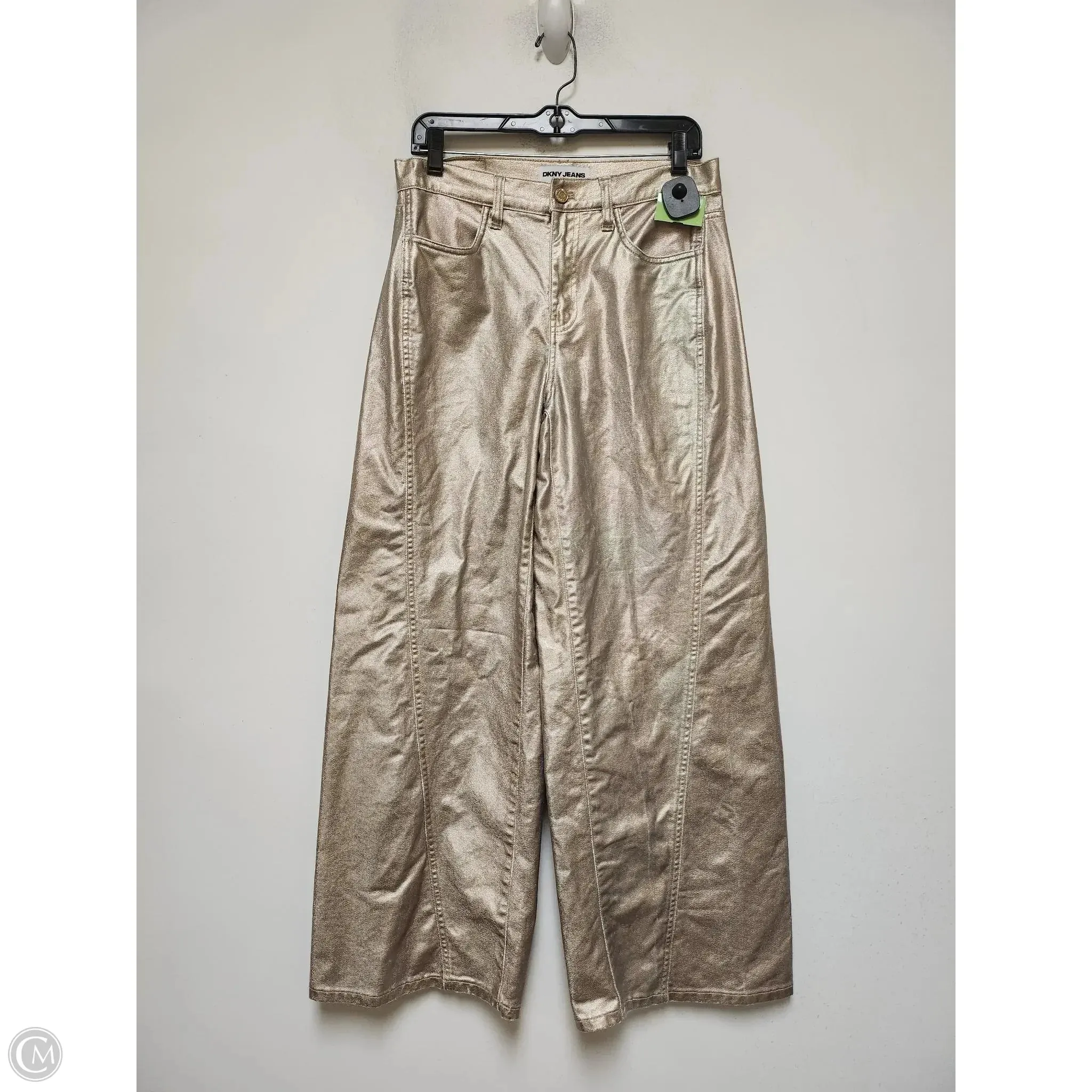 Jeans Wide Leg By Dkny In Gold, Size: 6