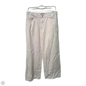 Jeans Wide Leg By Edikted In Pink Denim, Size: M