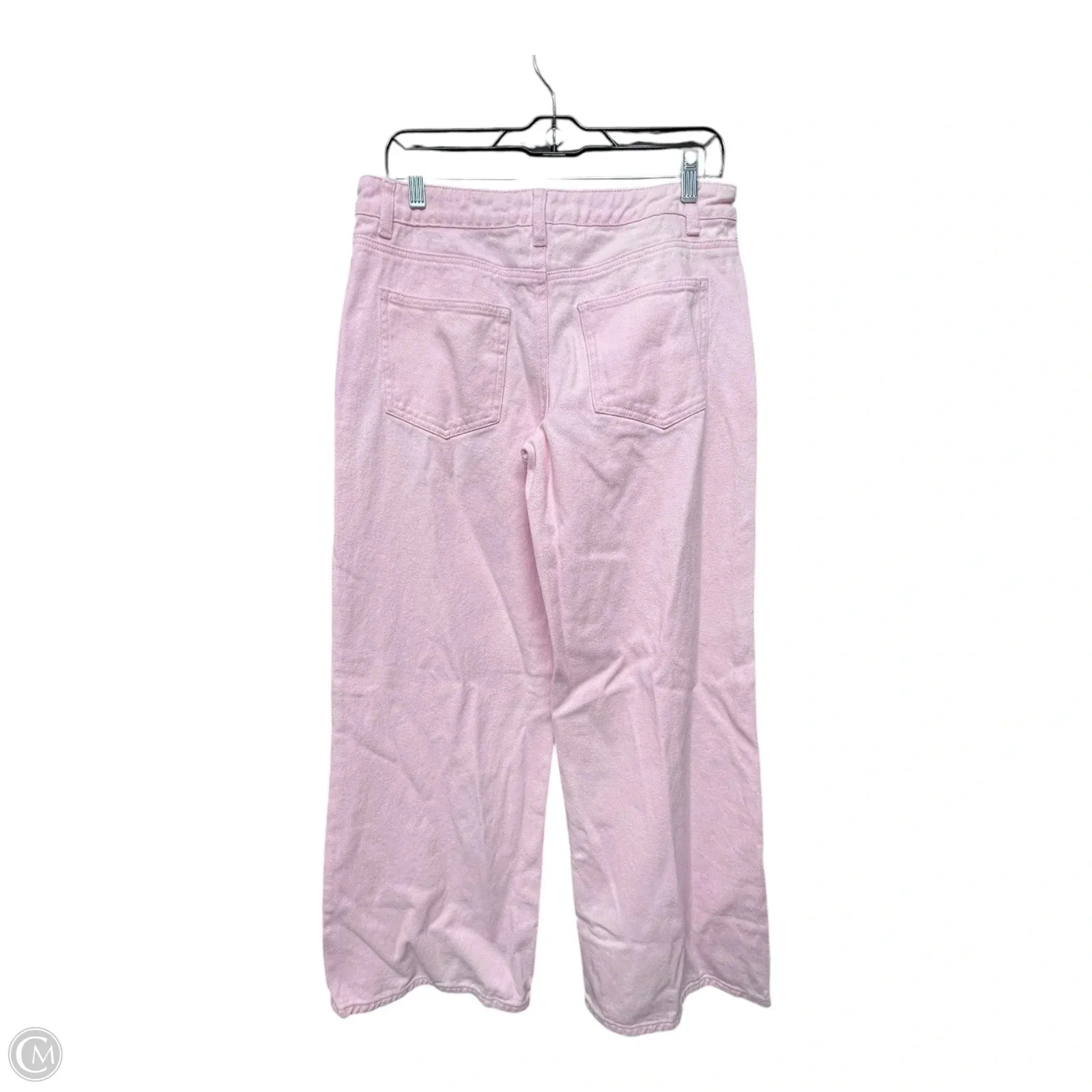 Jeans Wide Leg By Edikted In Pink Denim, Size: M