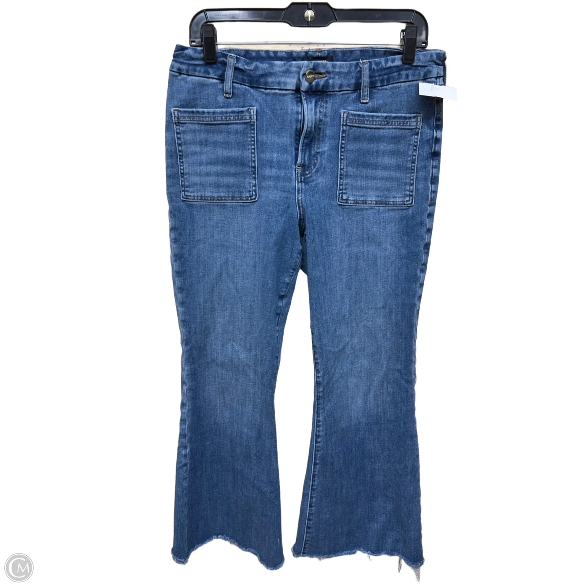 Jeans Wide Leg By Express In Blue Denim, Size: 12