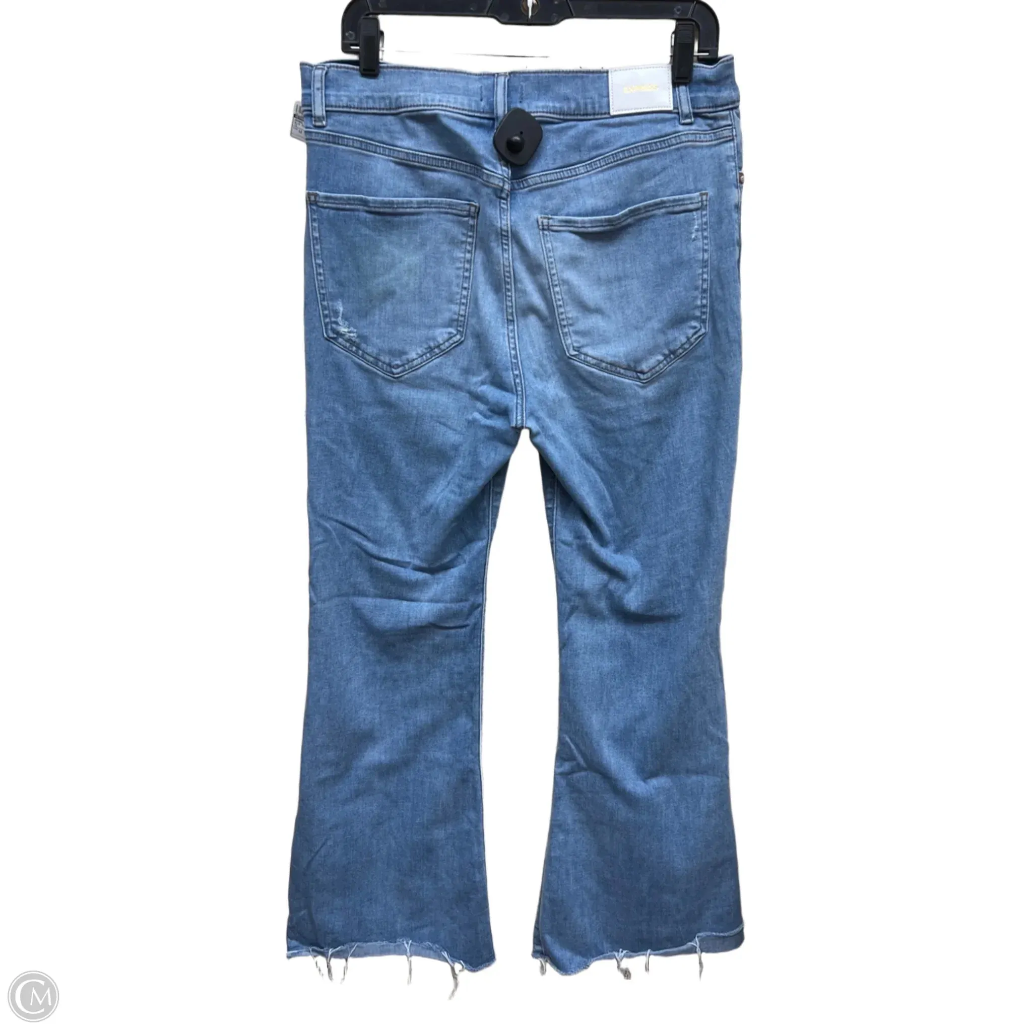 Jeans Wide Leg By Express In Blue Denim, Size: 12