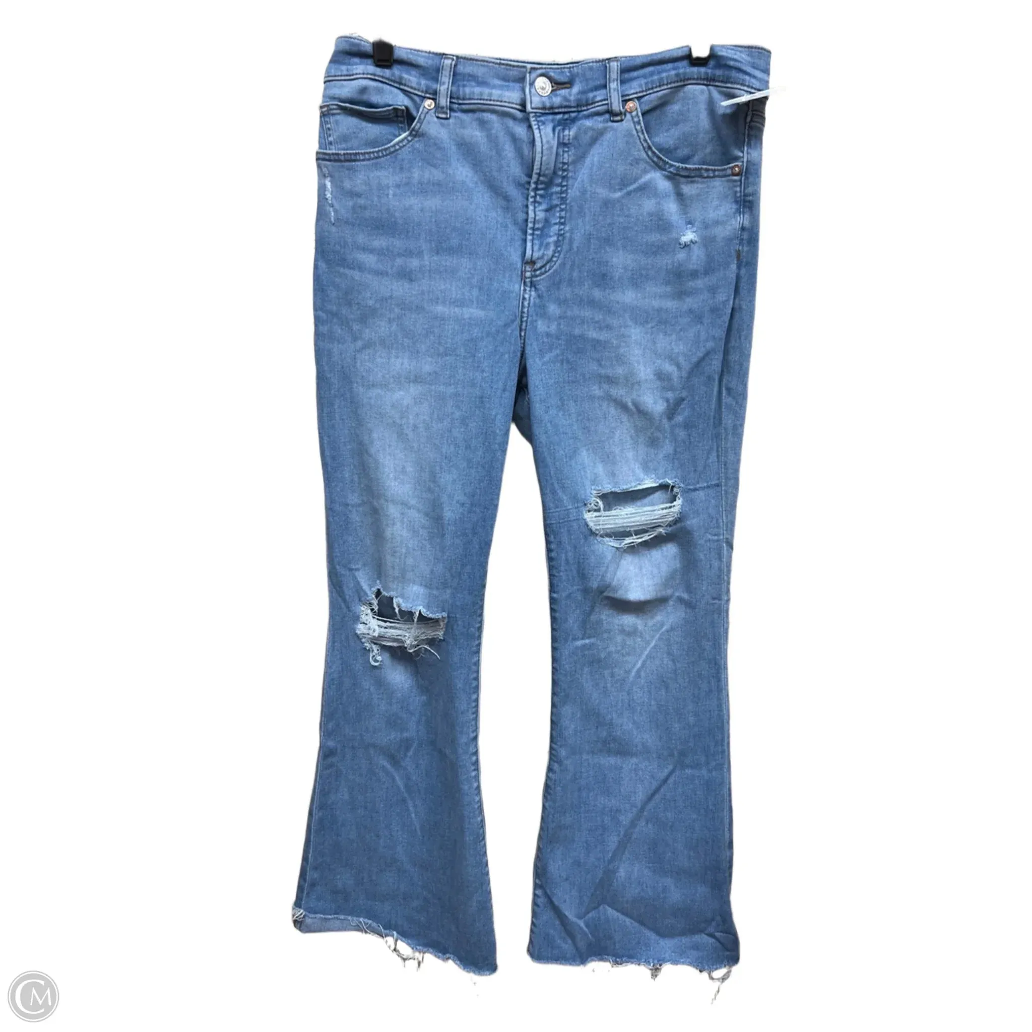Jeans Wide Leg By Express In Blue Denim, Size: 12