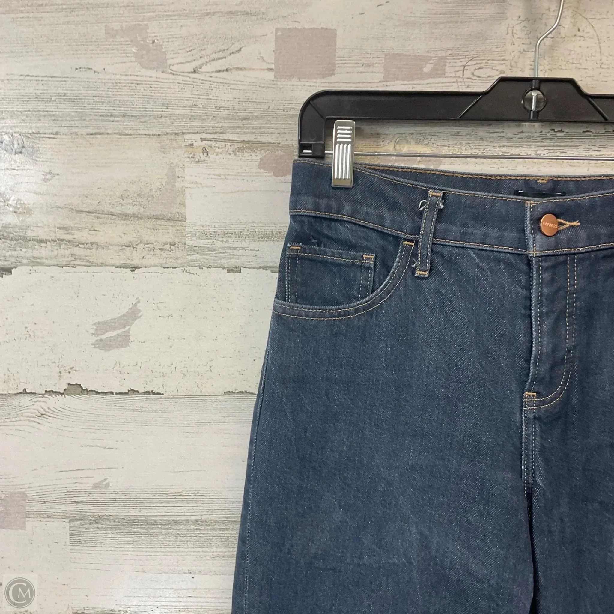 Jeans Wide Leg By Express In Blue Denim, Size: 2