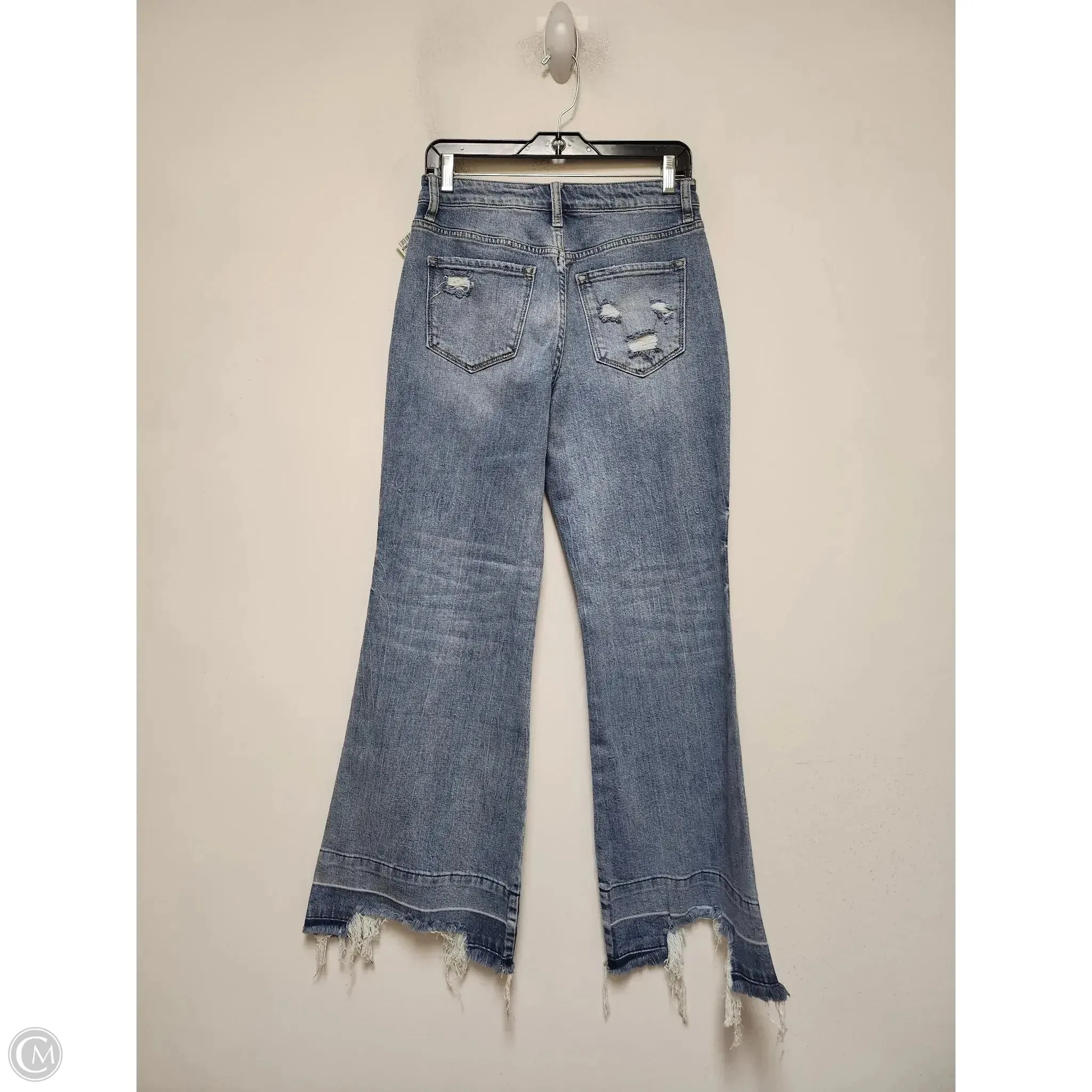 Jeans Wide Leg By Flying Monkey In Blue Denim, Size: 4