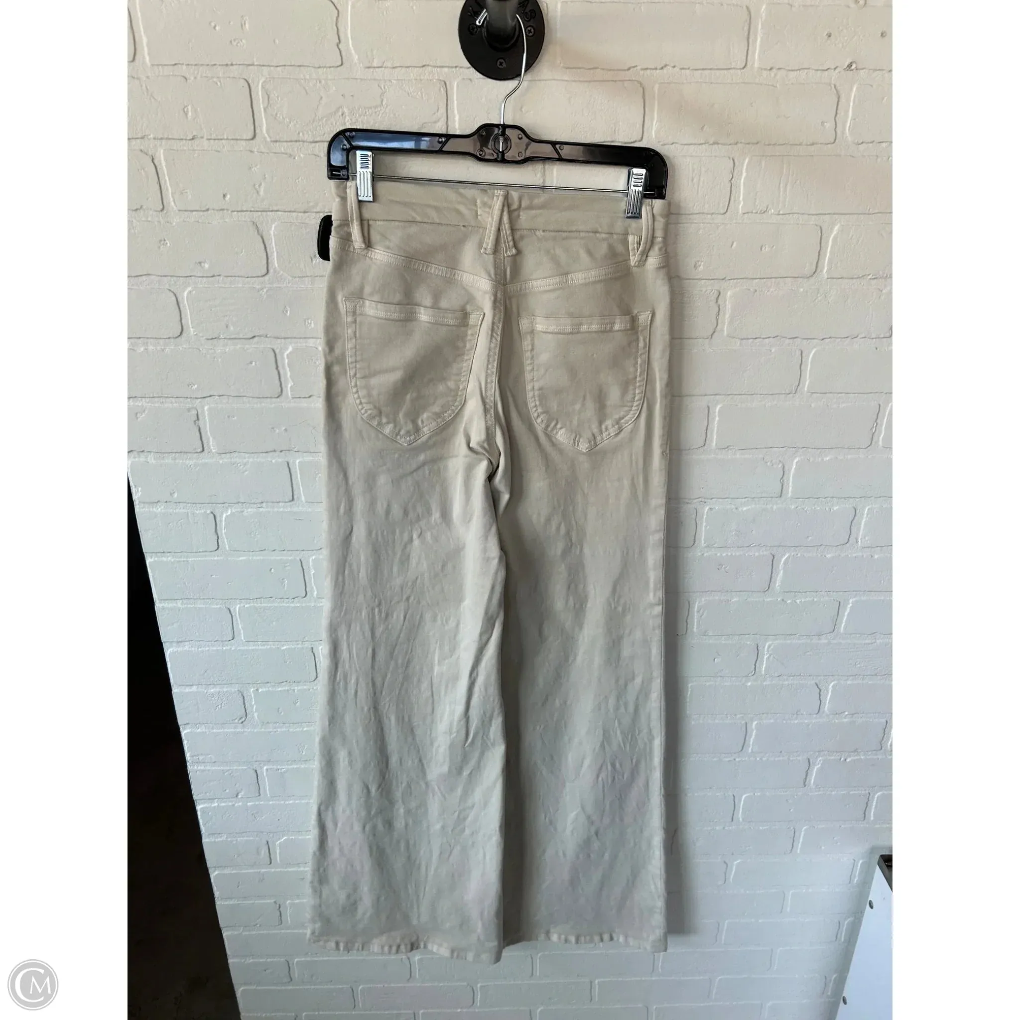 Jeans Wide Leg By Good American In Tan Denim, Size: 0
