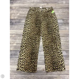 Jeans Wide Leg By H&m In Animal Print, Size: 12