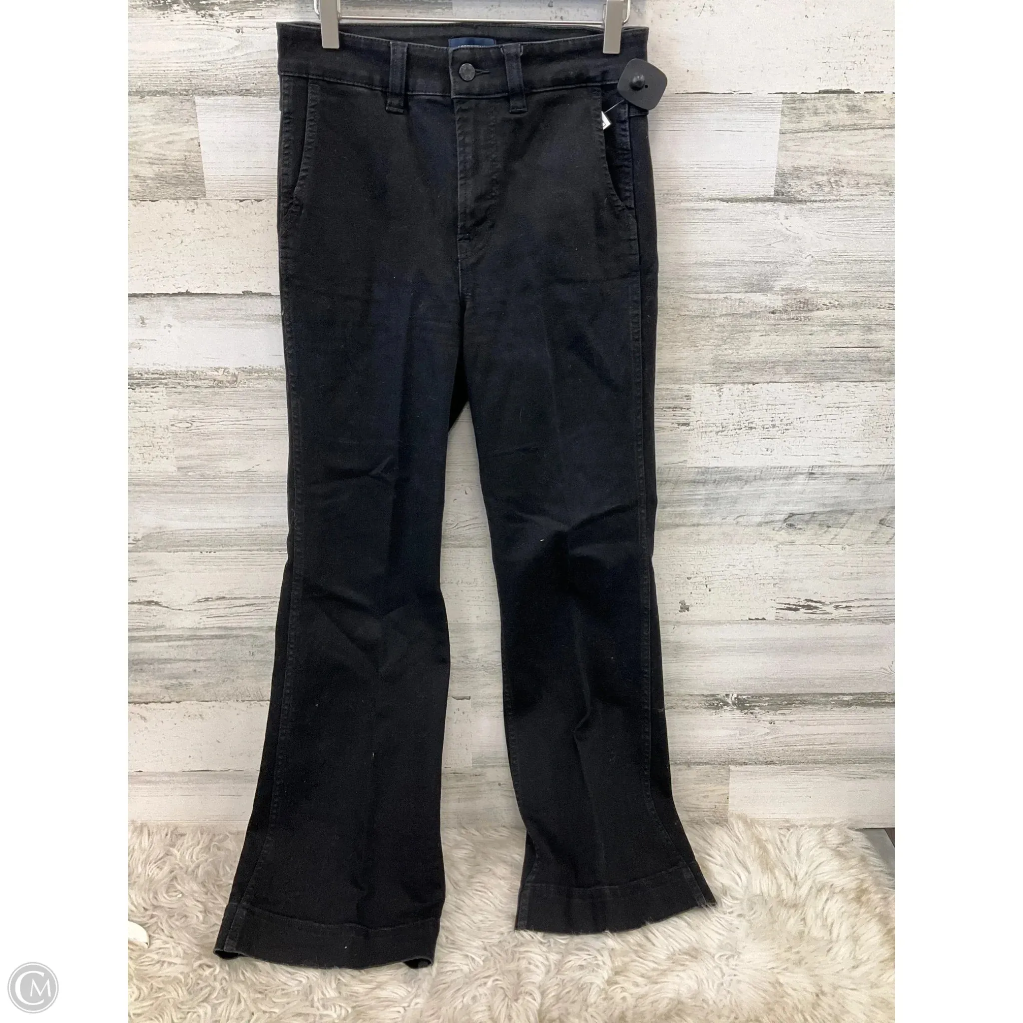 Jeans Wide Leg By J. Crew In Black Denim, Size: 4