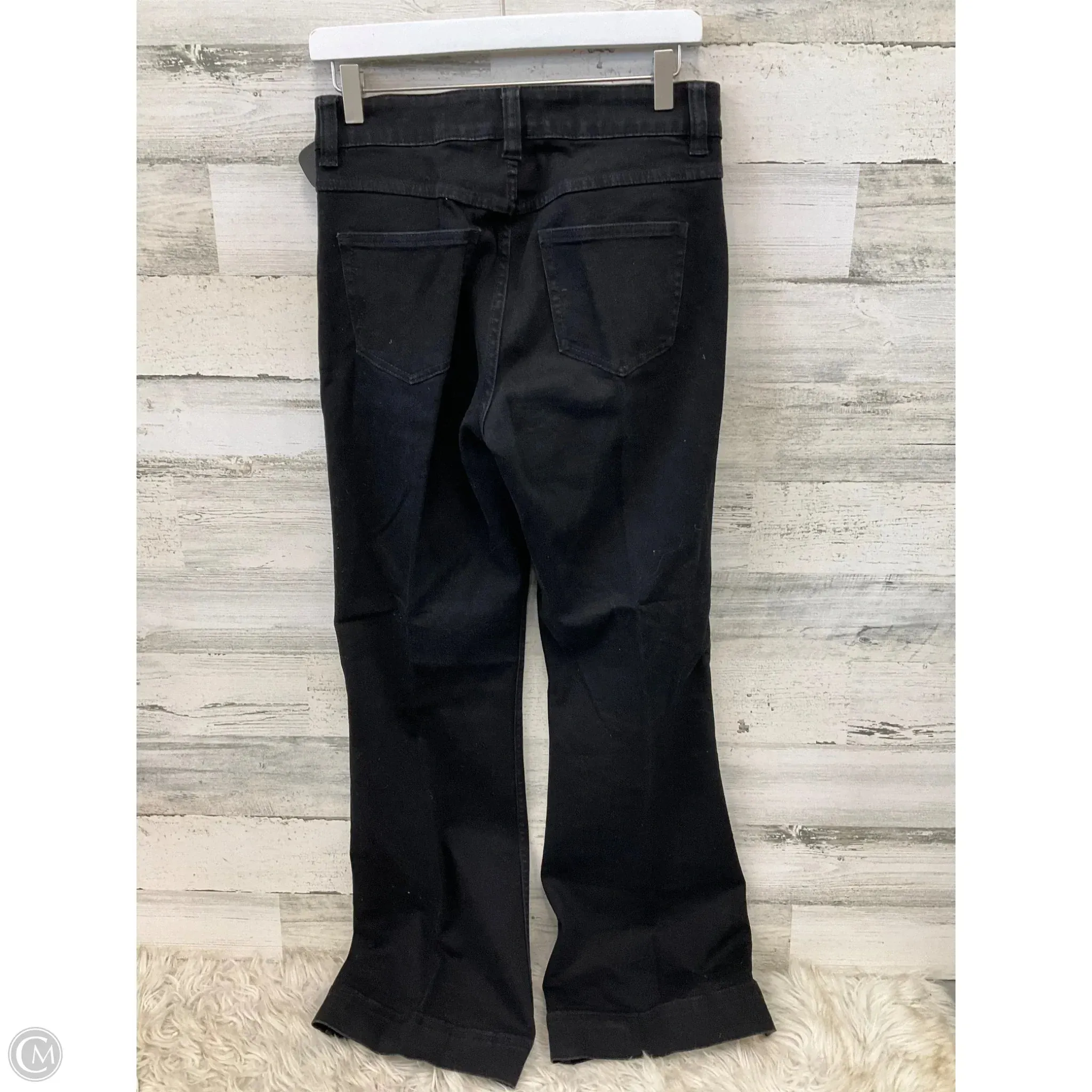 Jeans Wide Leg By J. Crew In Black Denim, Size: 4