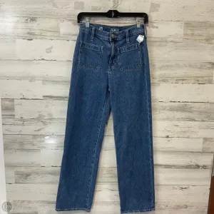 Jeans Wide Leg By J. Crew In Blue Denim, Size: 0