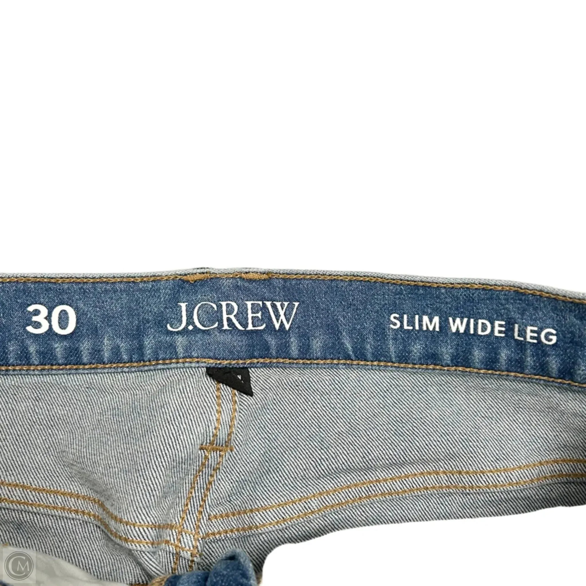 Jeans Wide Leg By J. Crew In Blue Denim, Size: 10