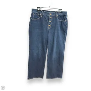 Jeans Wide Leg By J. Crew In Blue Denim, Size: 16