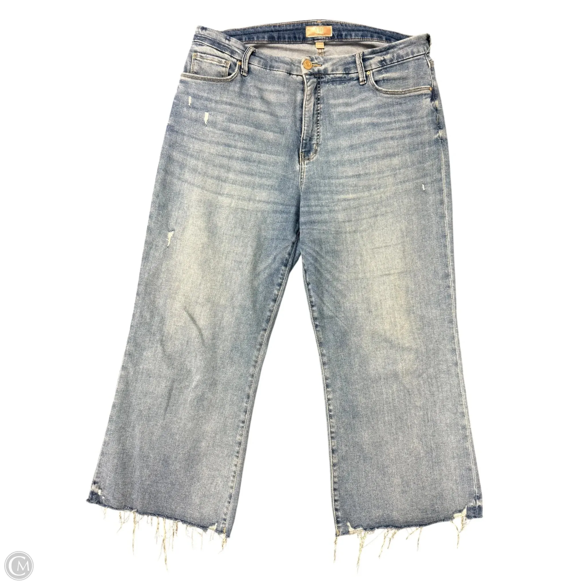 Jeans Wide Leg By Kut In Blue Denim, Size: 16