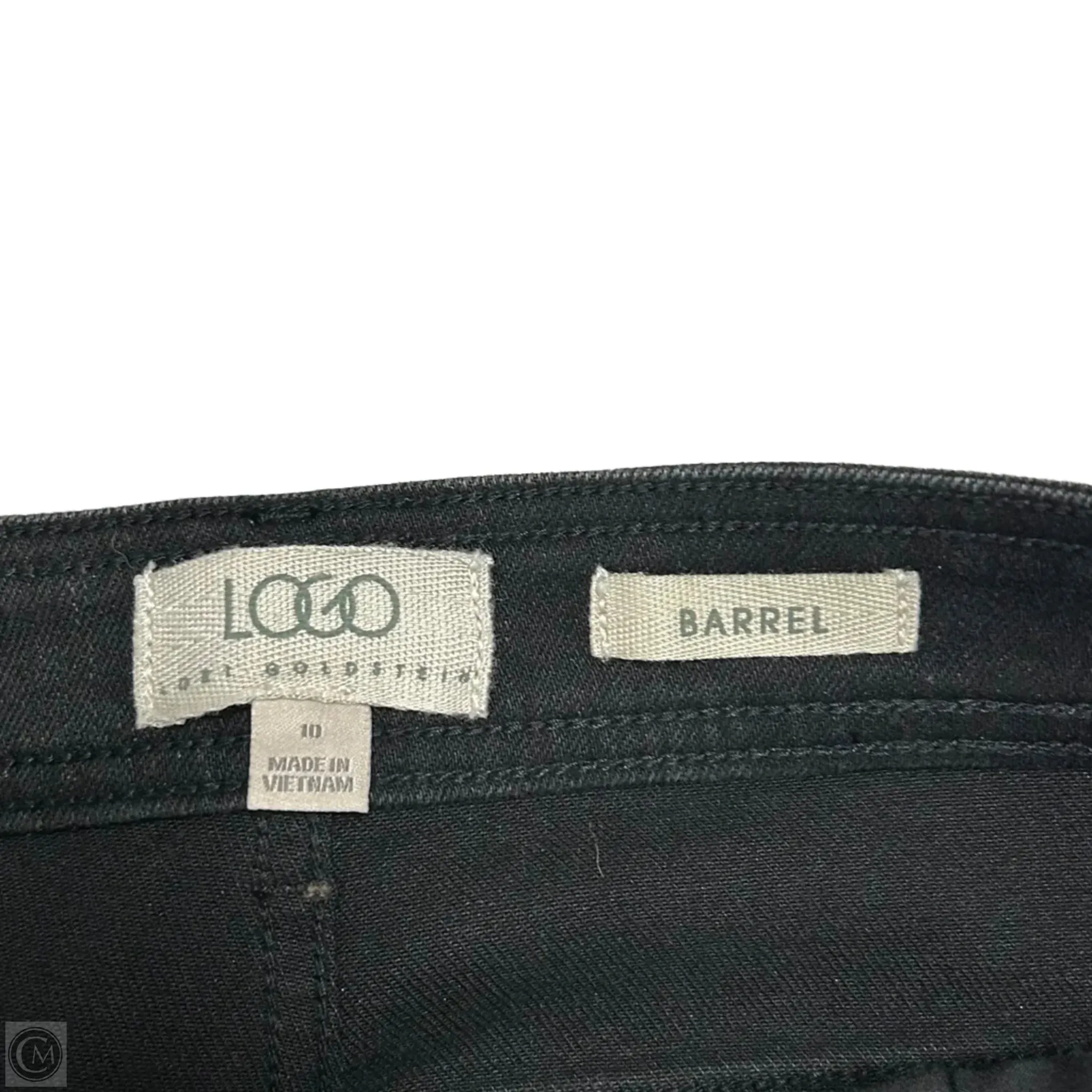 Jeans Wide Leg By Logo In Black Denim, Size: 10