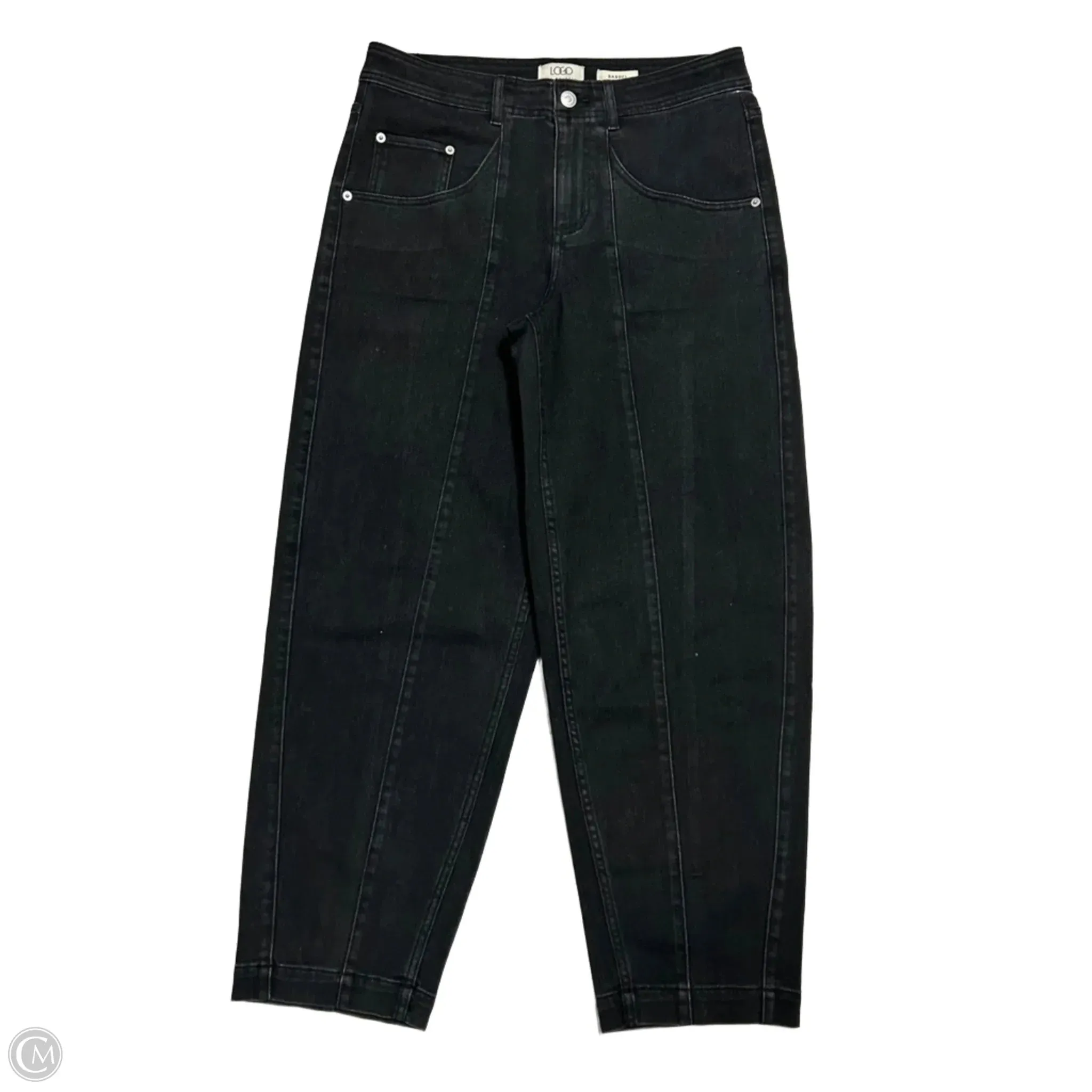 Jeans Wide Leg By Logo In Black Denim, Size: 10
