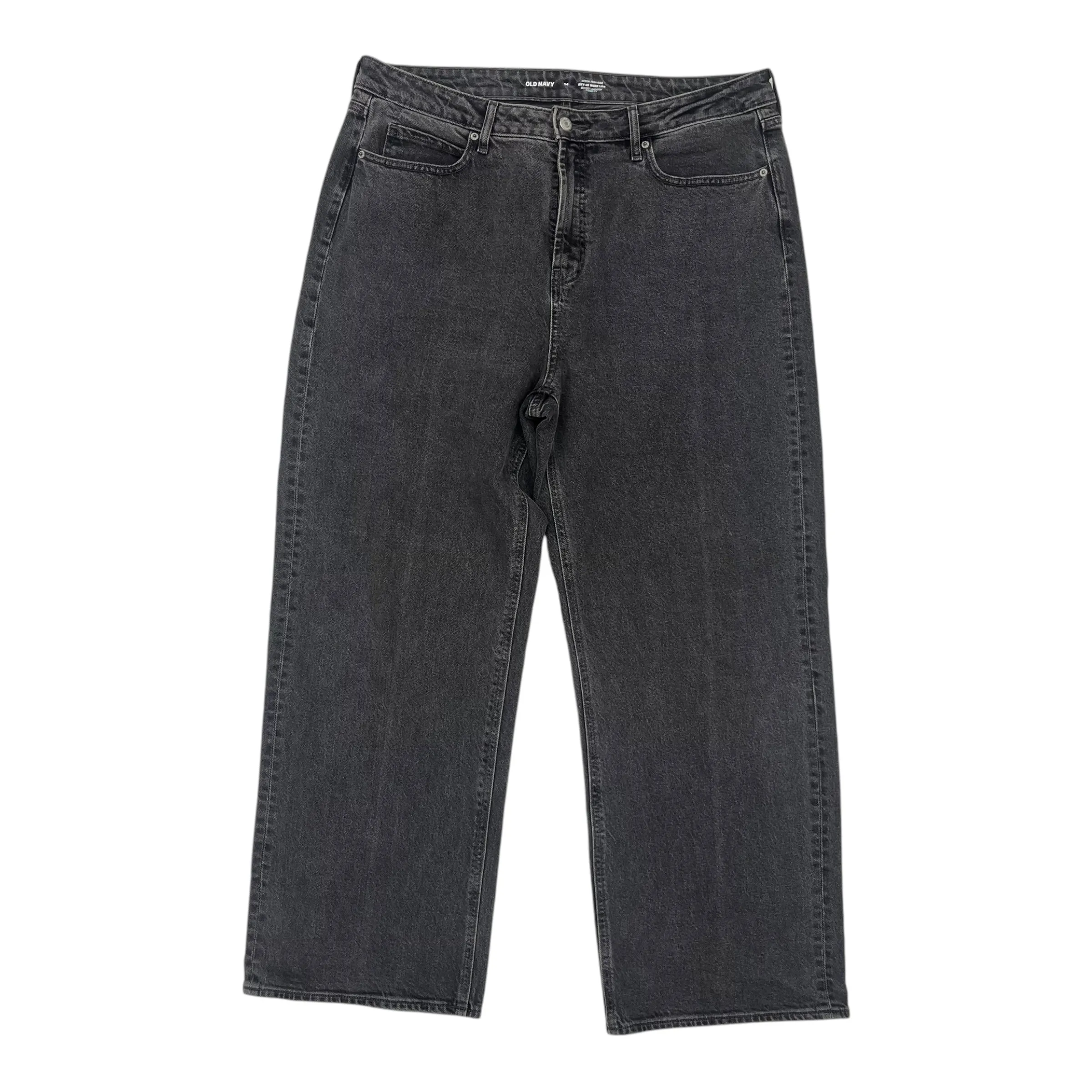 Jeans Wide Leg By Old Navy In Black Denim, Size:14