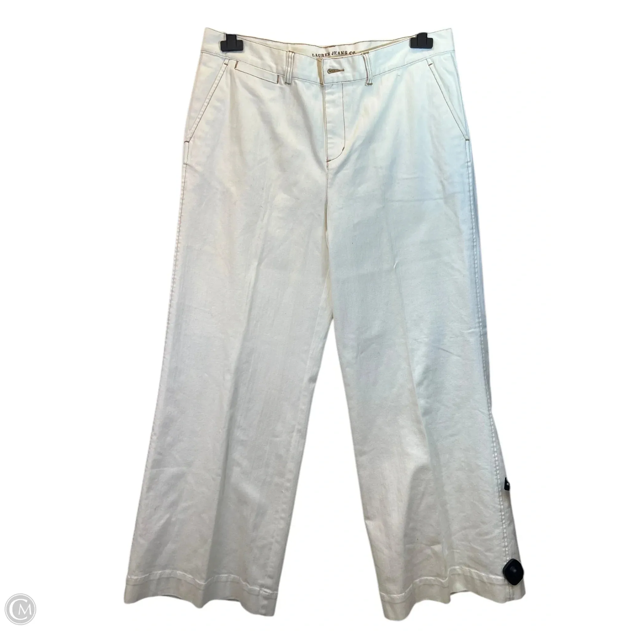 Jeans Wide Leg By Ralph Lauren In Cream, Size: 16