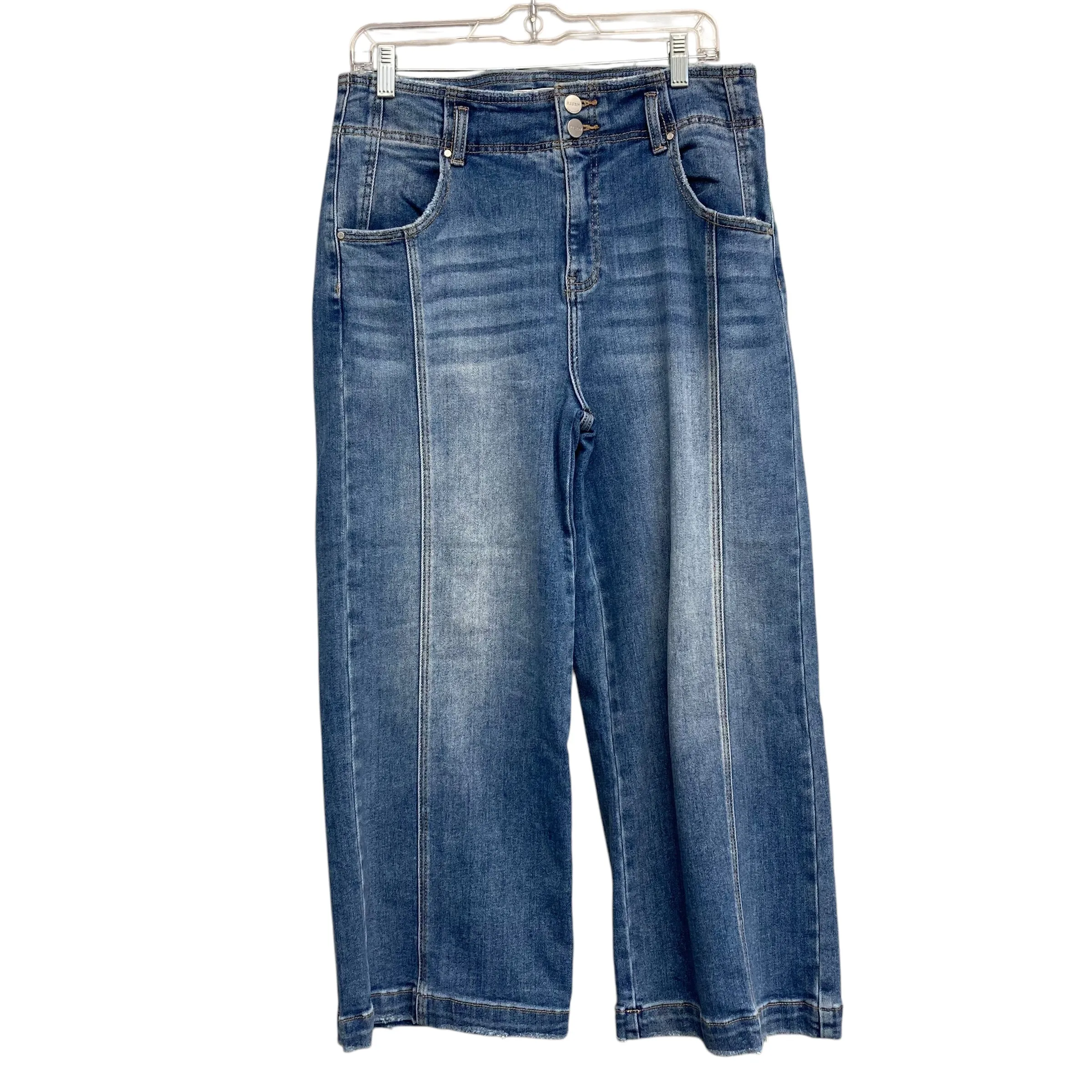 Jeans Wide Leg By Risen In Blue Denim, Size:12