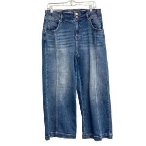 Jeans Wide Leg By Risen In Blue Denim, Size:12