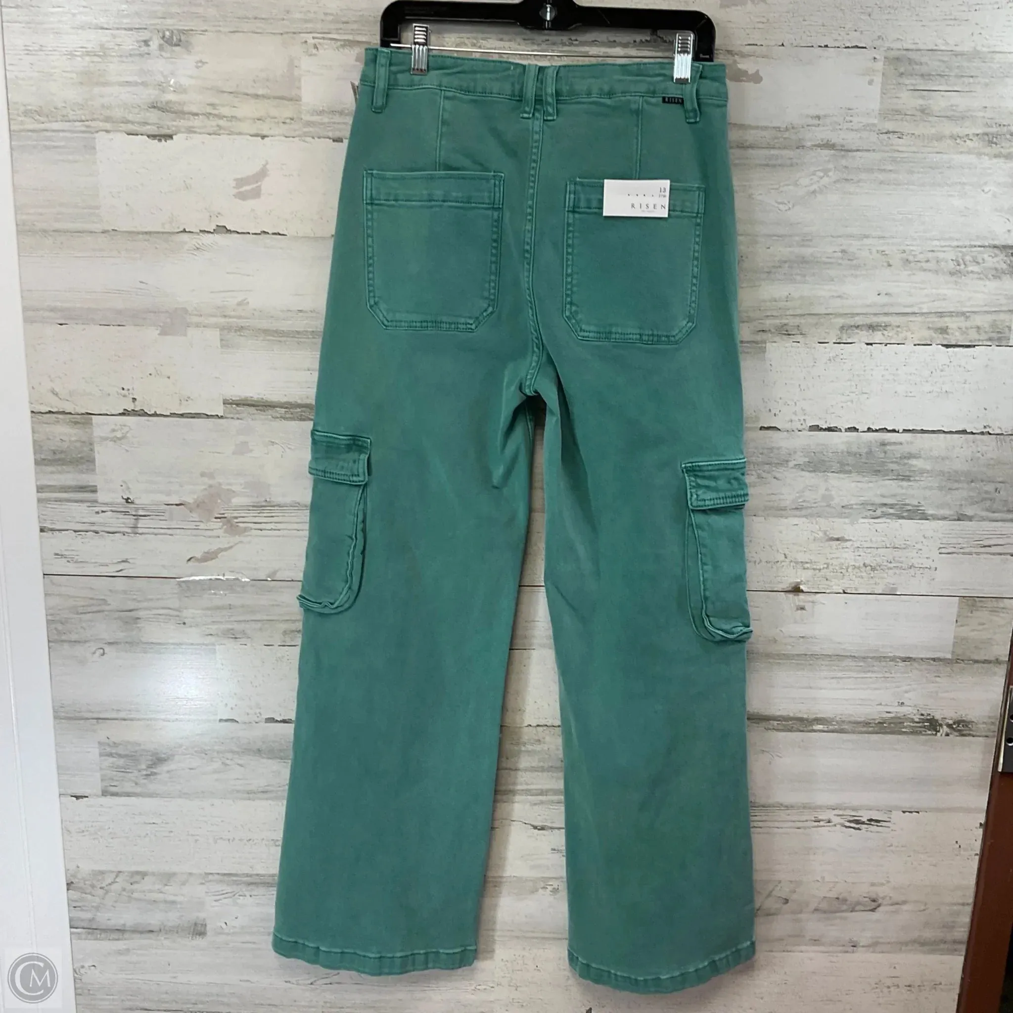 Jeans Wide Leg By Risen In Green, Size: 12
