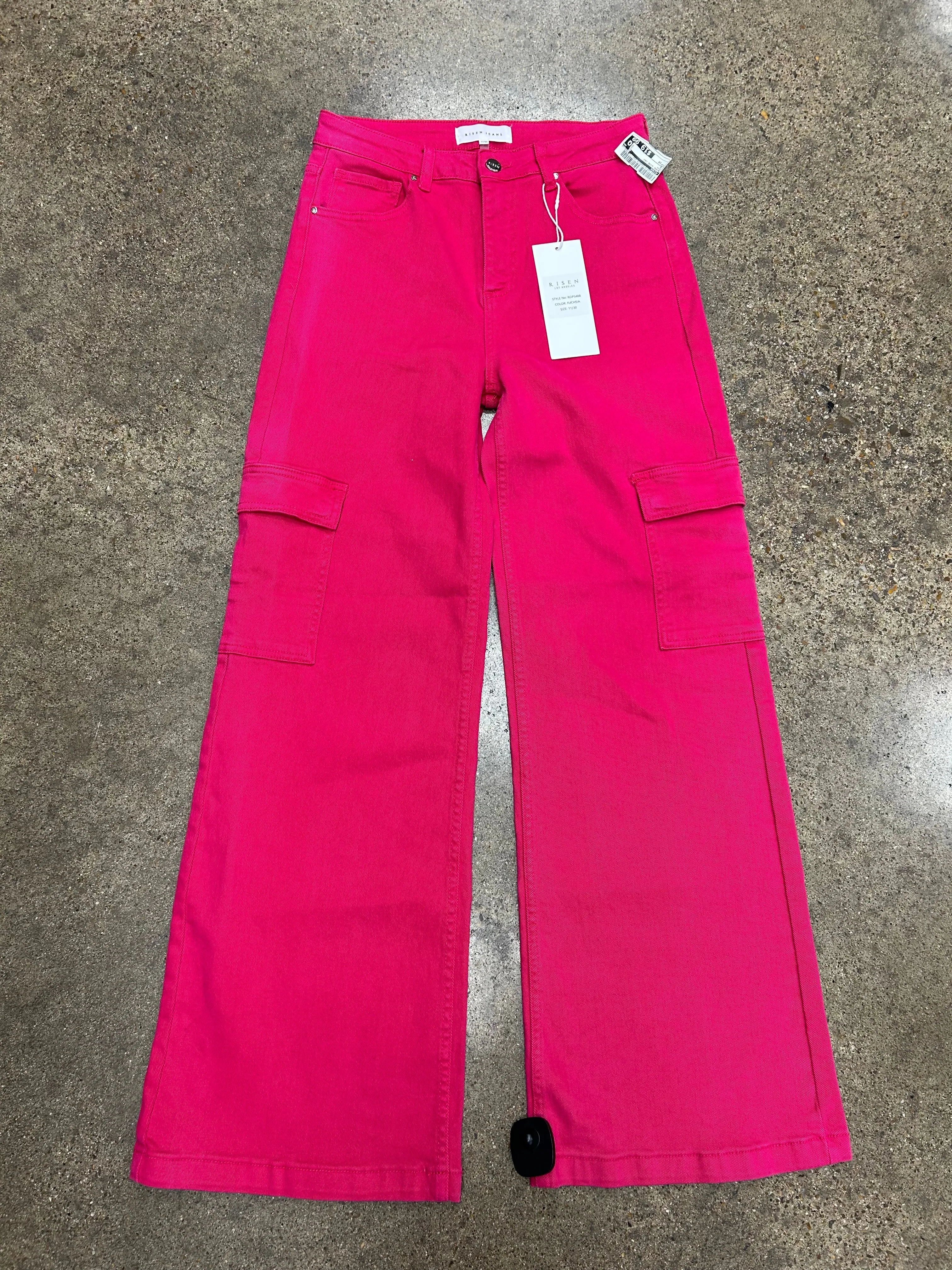 Jeans Wide Leg By Risen In Pink, Size:10