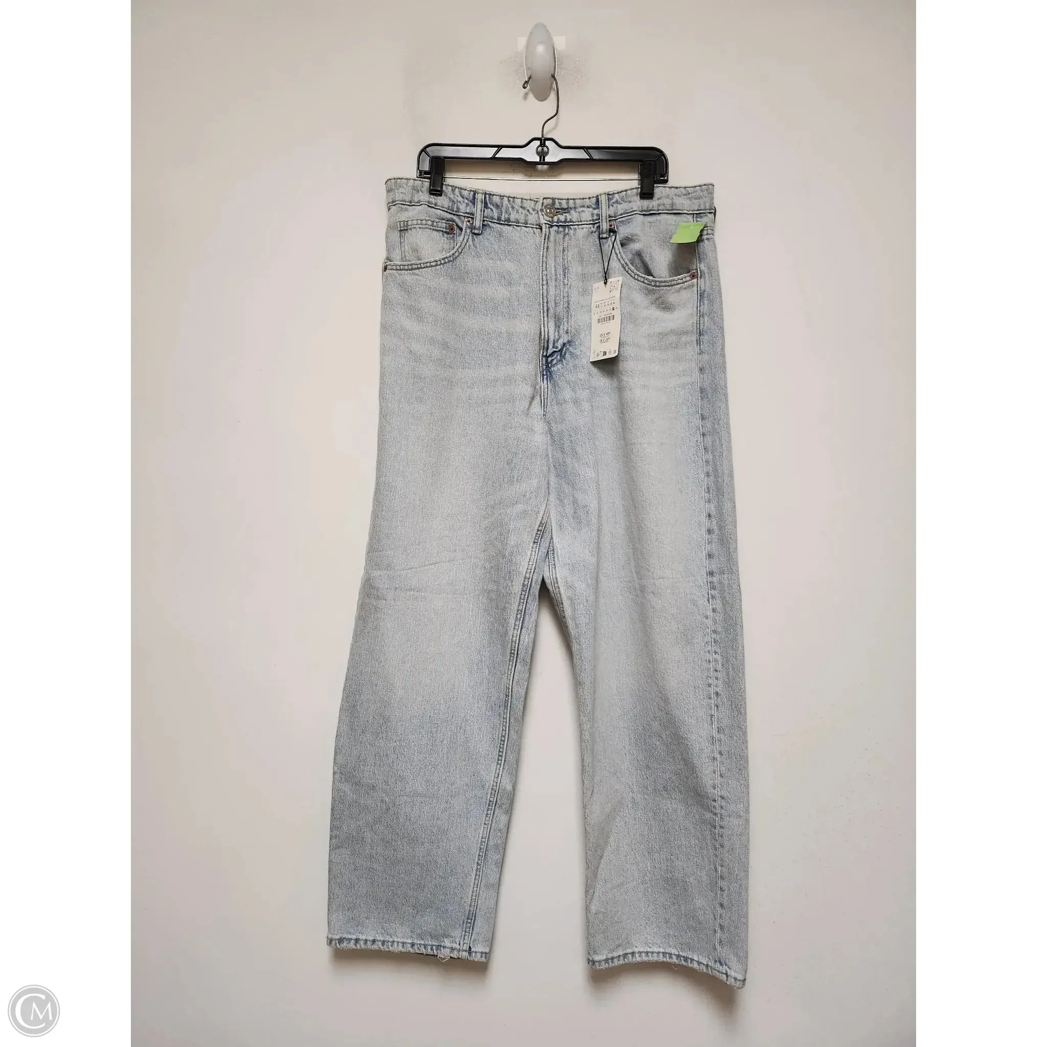 Jeans Wide Leg By Zara In Blue Denim, Size: 12