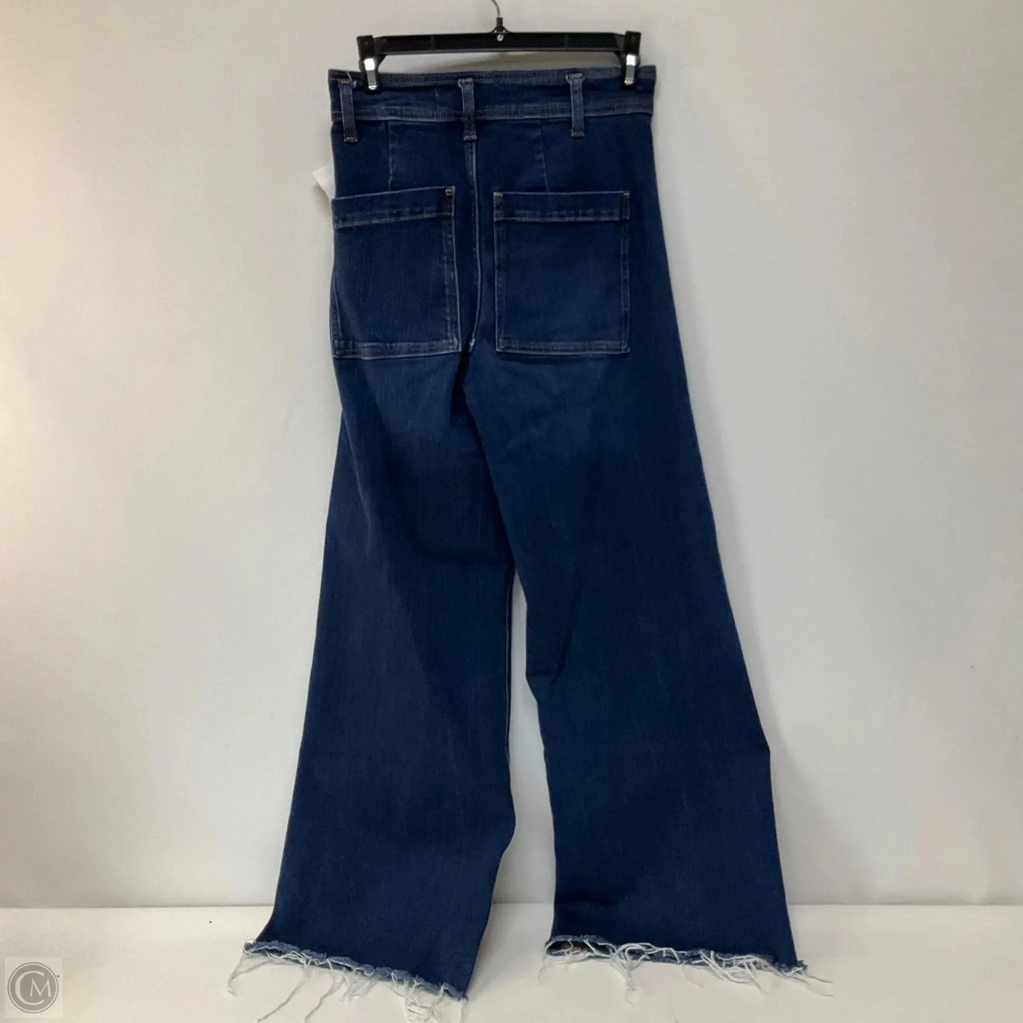 Jeans Wide Leg By Zara In Blue Denim, Size: 4