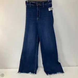 Jeans Wide Leg By Zara In Blue Denim, Size: 4