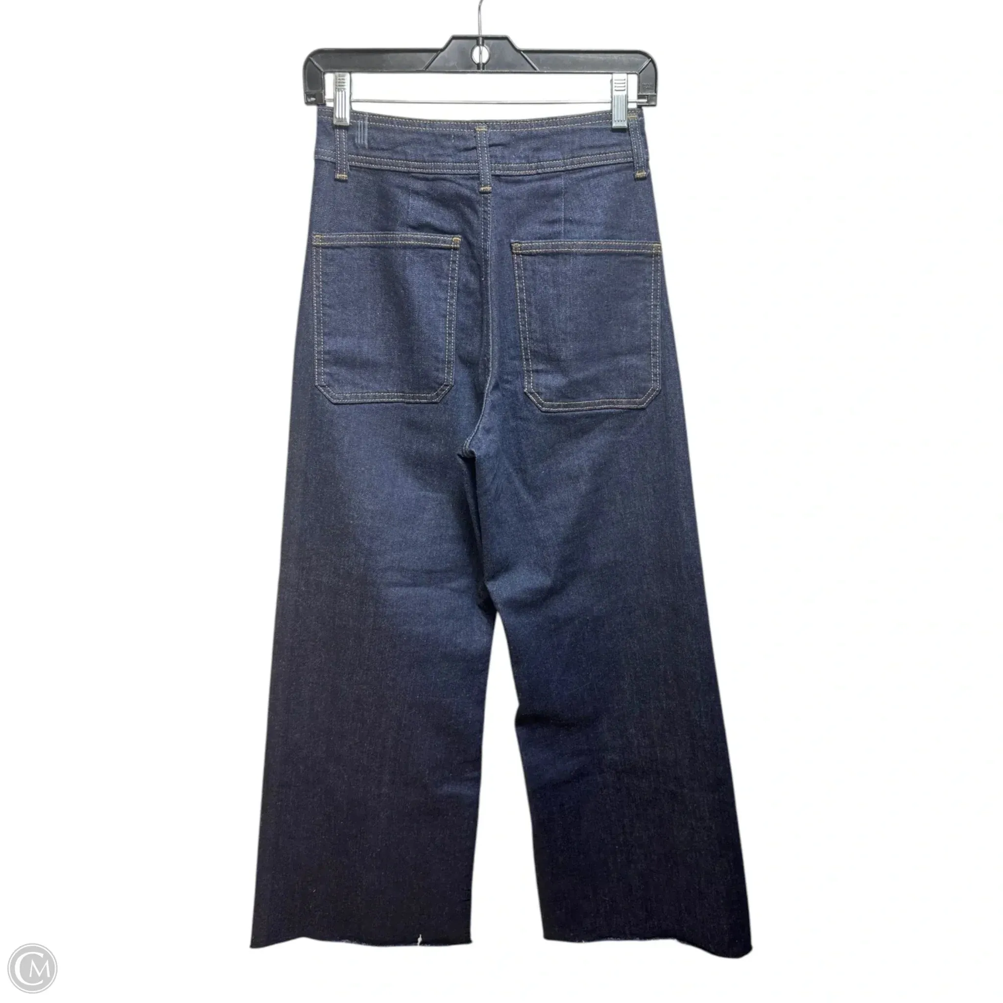 Jeans Wide Leg By Zara In Blue Denim, Size: 4