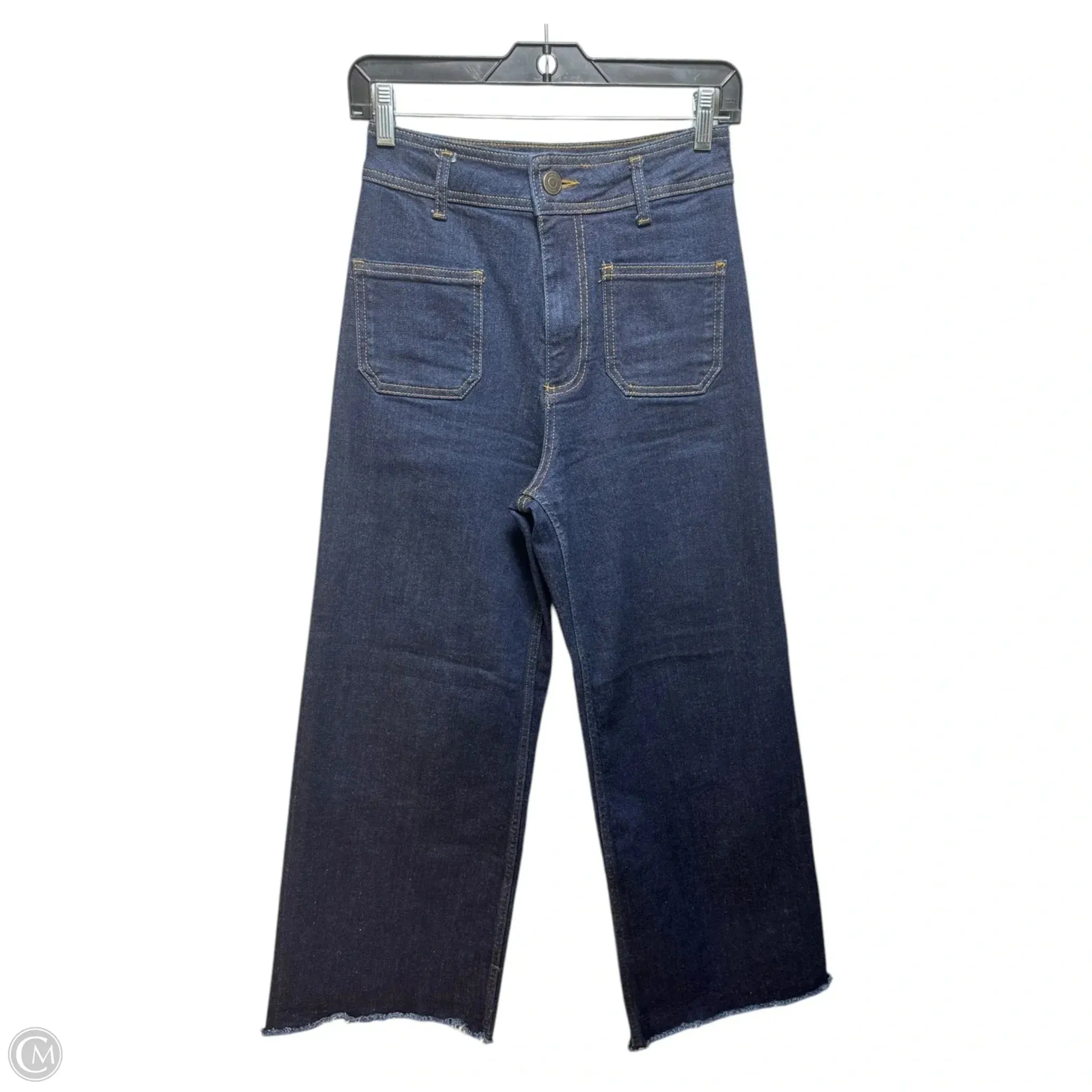 Jeans Wide Leg By Zara In Blue Denim, Size: 6