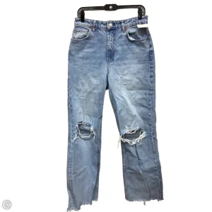 Jeans Wide Leg By Zara In Blue Denim, Size: 8