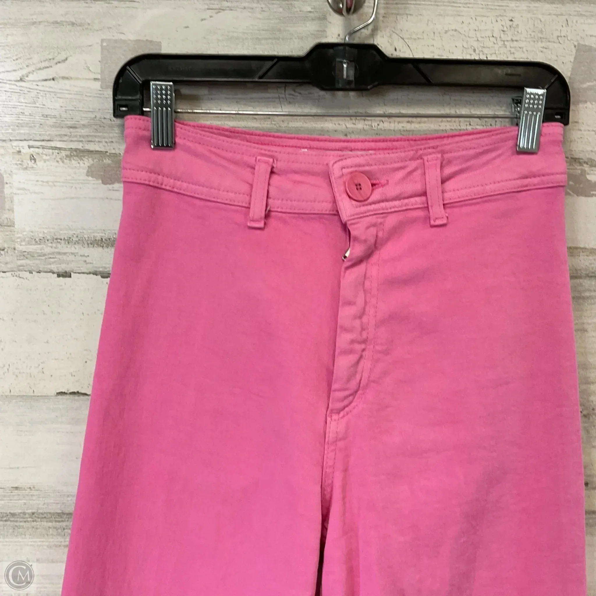 Jeans Wide Leg By Zara In Pink Denim, Size: 6