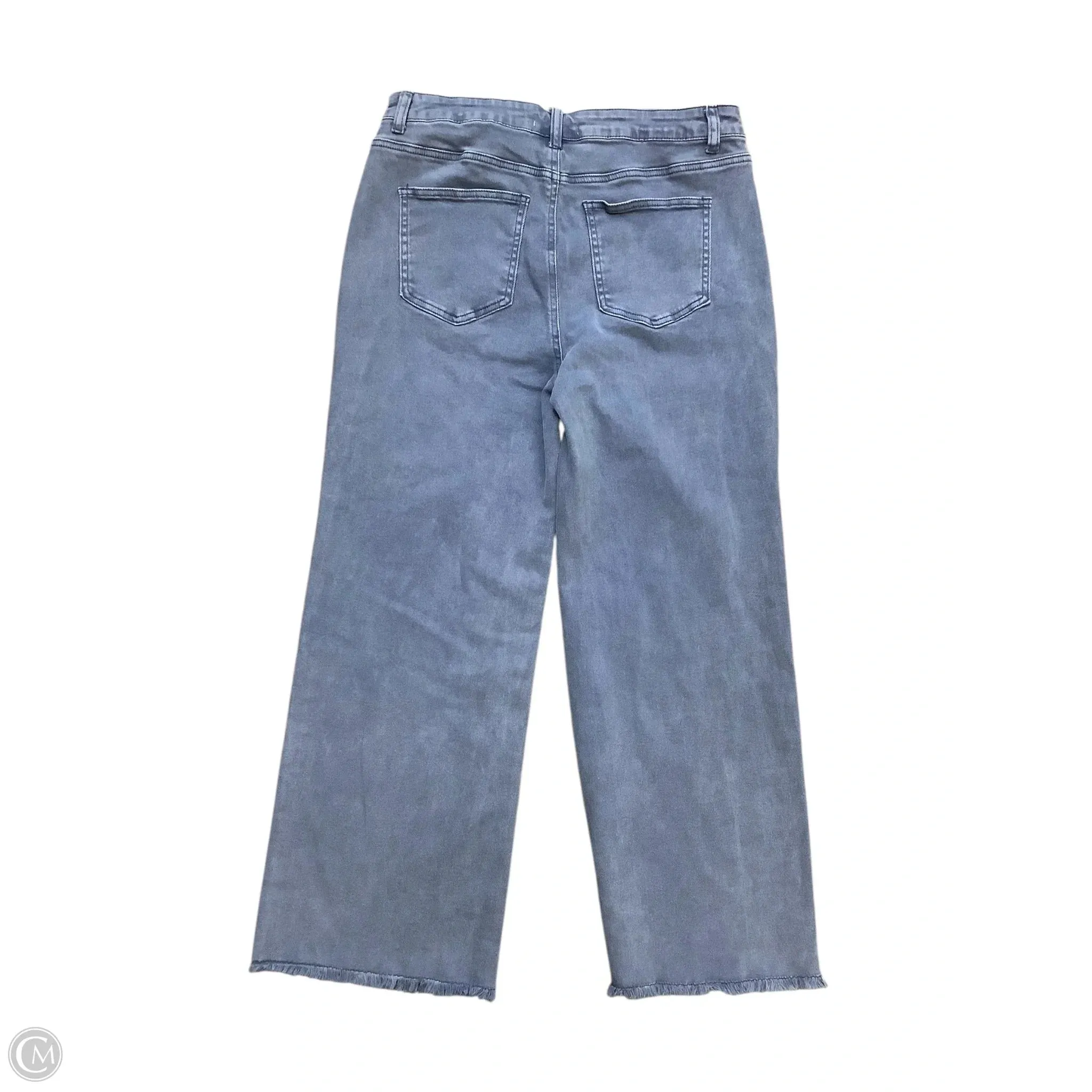 Jeans Wide Leg By Zenana Outfitters In Blue Denim, Size: Xl