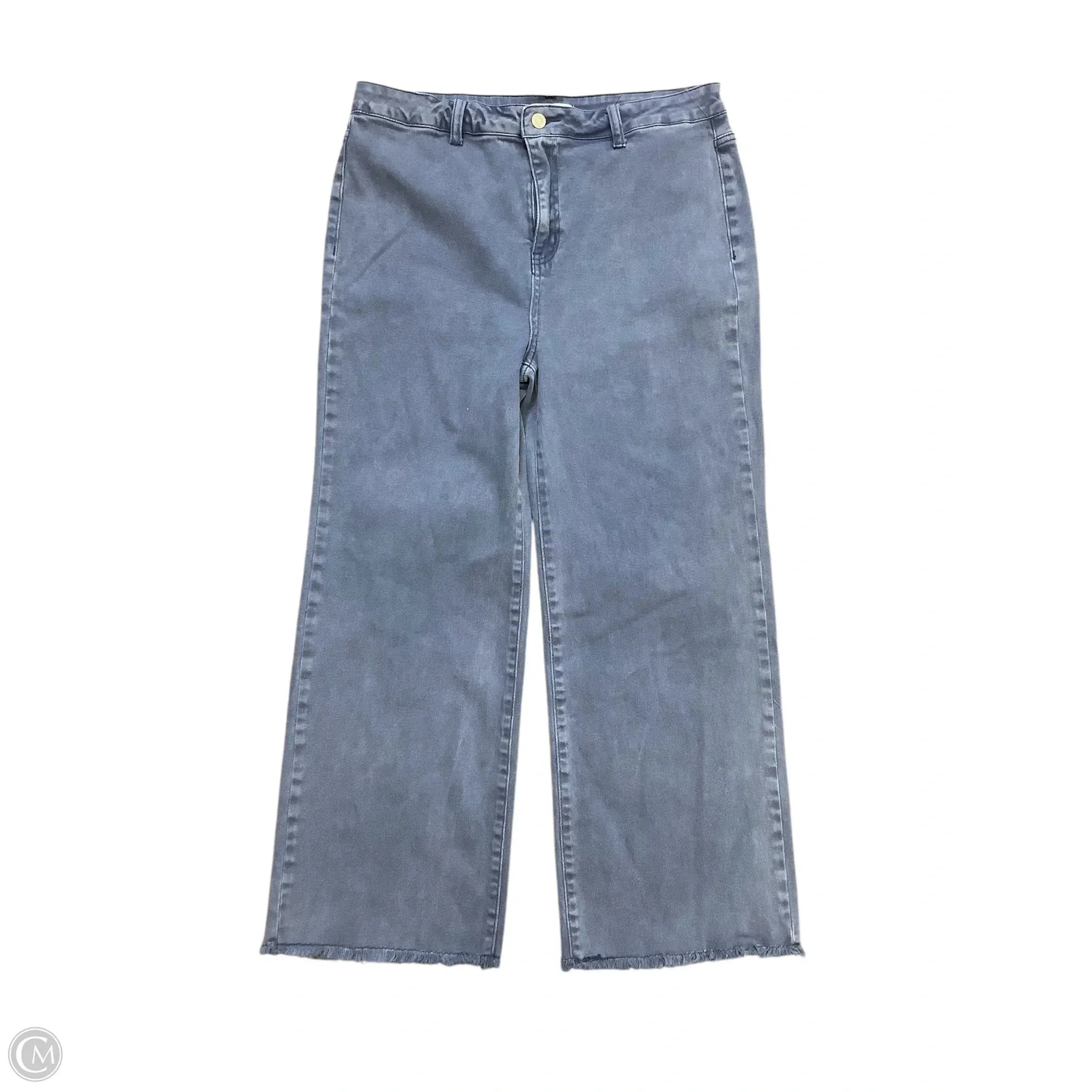 Jeans Wide Leg By Zenana Outfitters In Blue Denim, Size: Xl