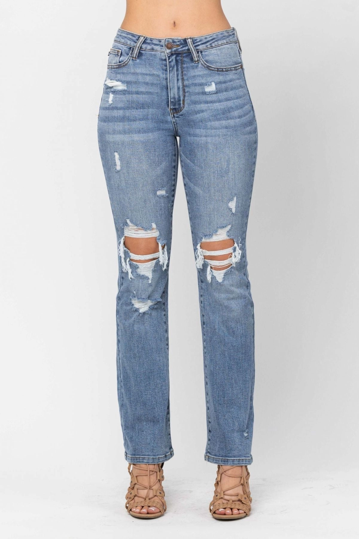 Judy Blue High Waist STONE Destroyed Bootcut