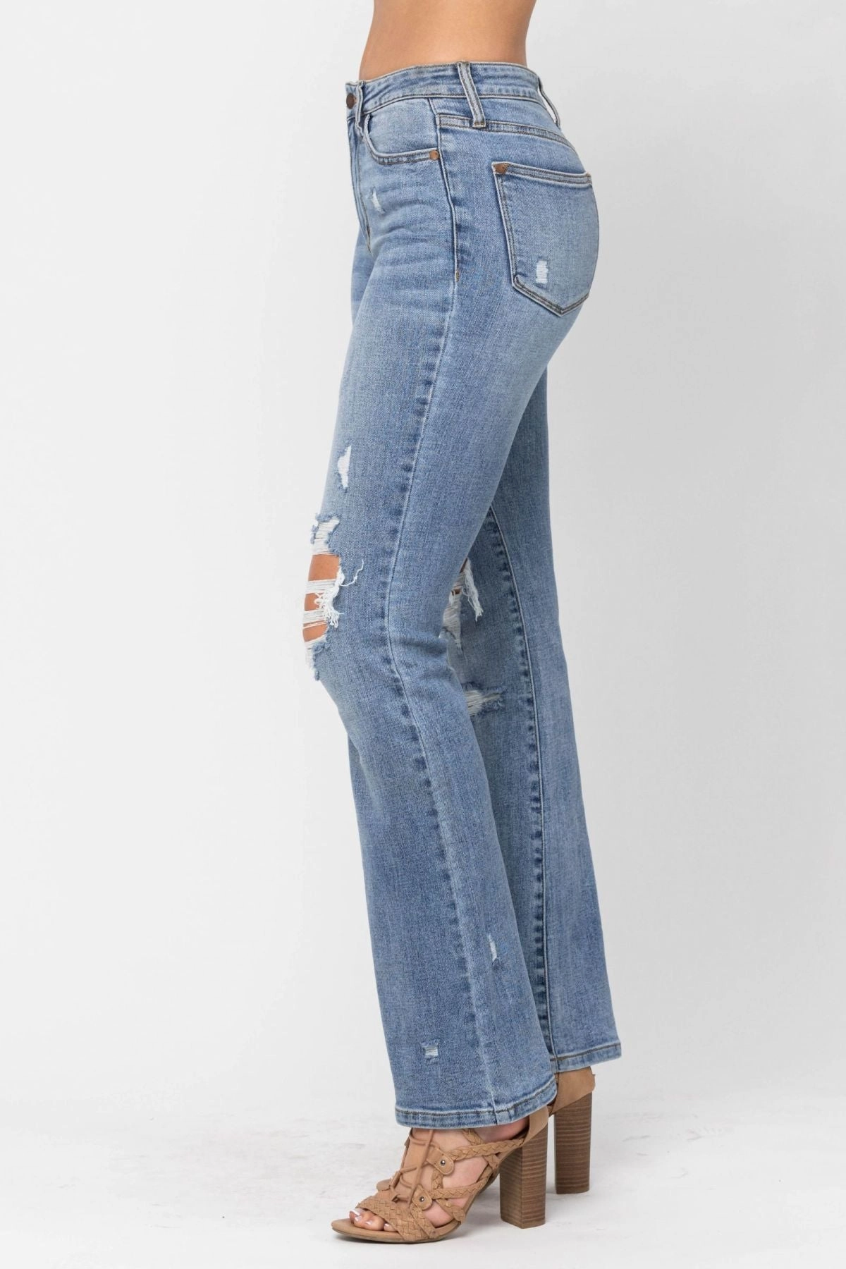 Judy Blue High Waist STONE Destroyed Bootcut