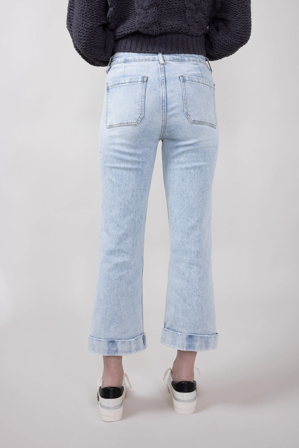 KanCan Mid Rise Cropped Flare Jeans for Women | KC78026L