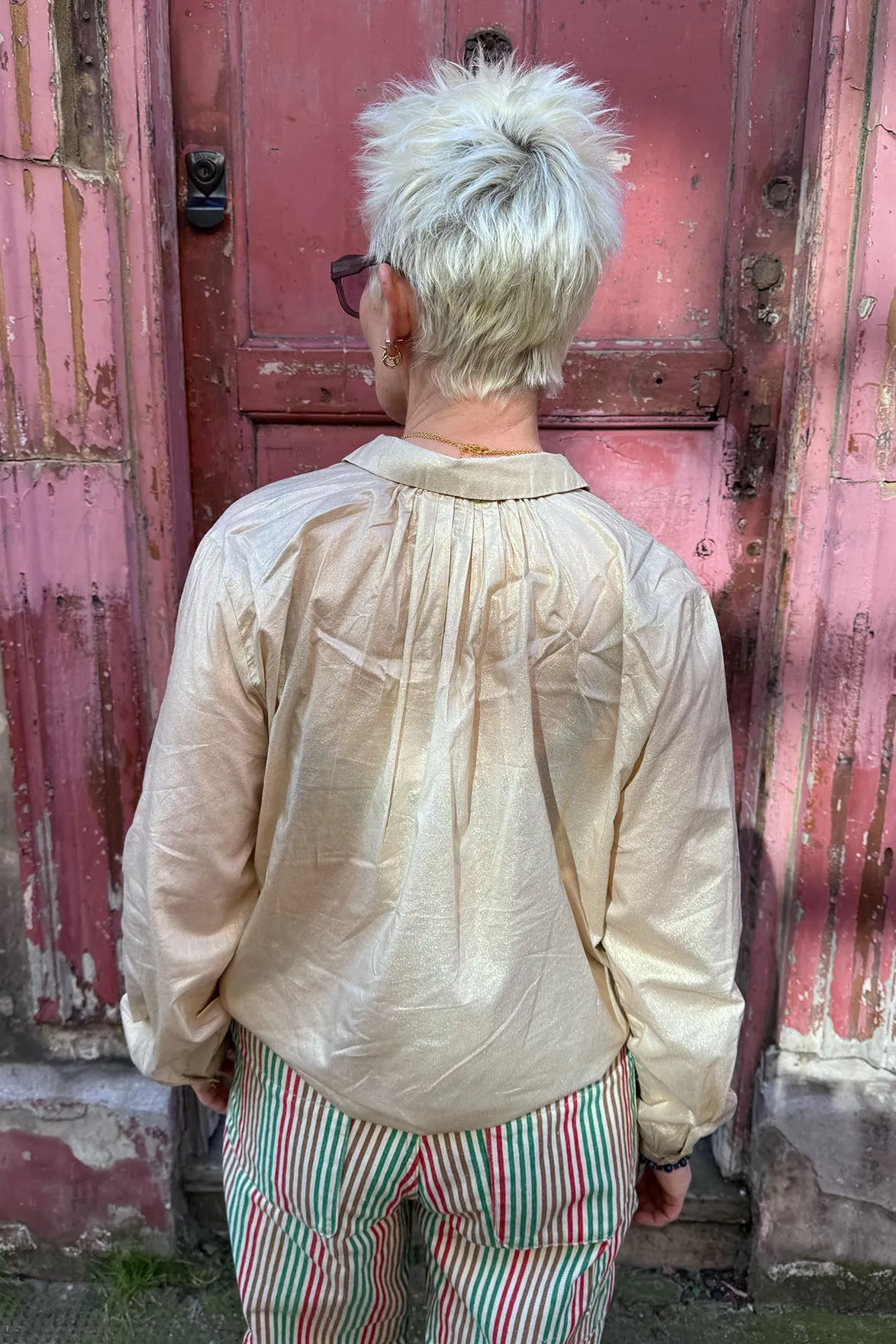Leon & Harper Cob Foil Gold Shirt