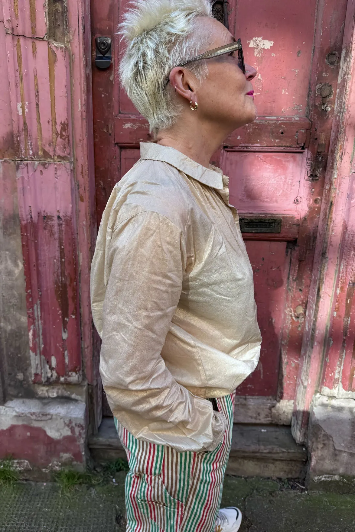 Leon & Harper Cob Foil Gold Shirt