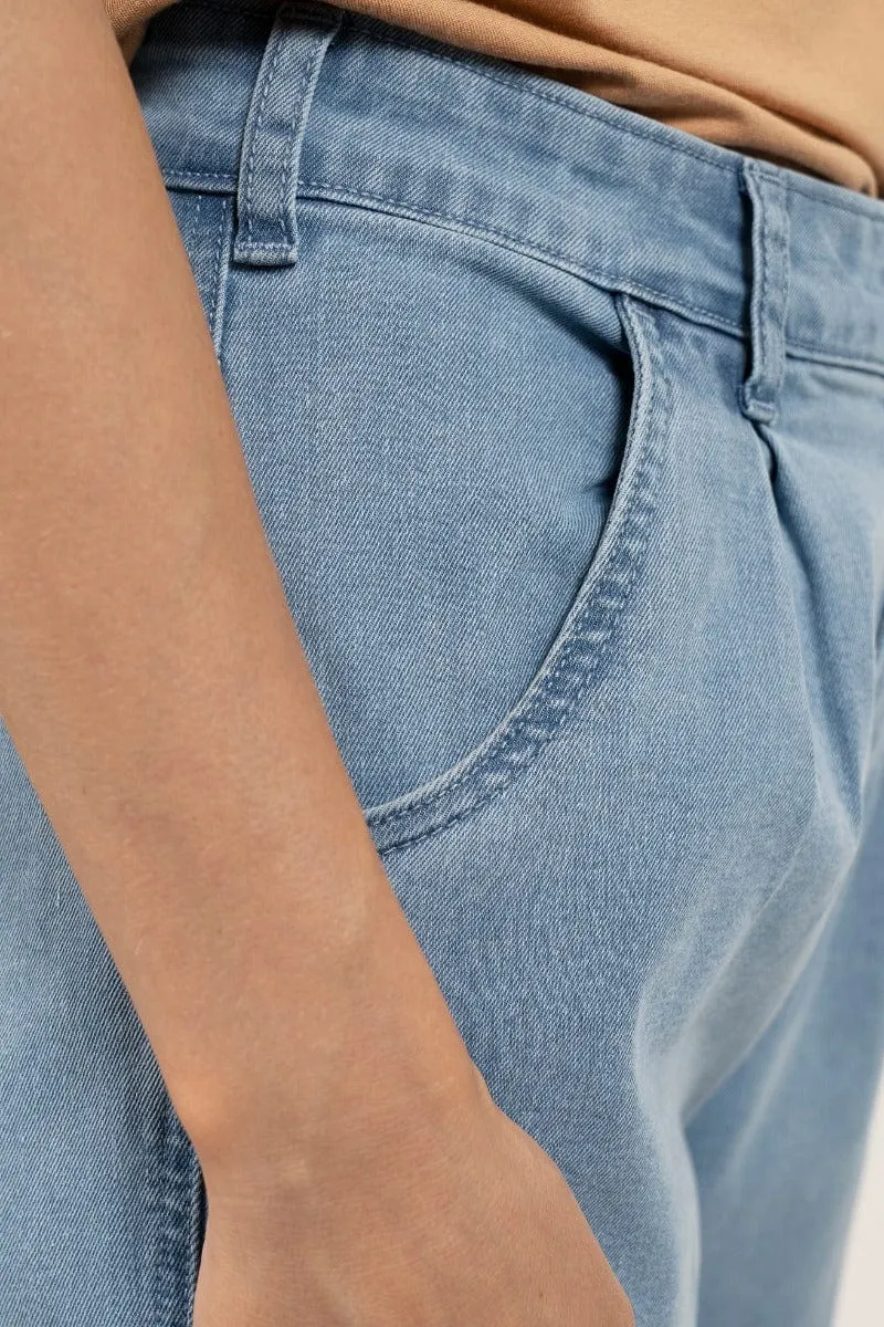 Los Angeles Upcycled Wide Leg Jeans | Sky