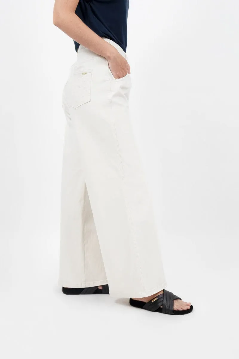 Los Angeles Upcycled Wide Leg Jeans | White